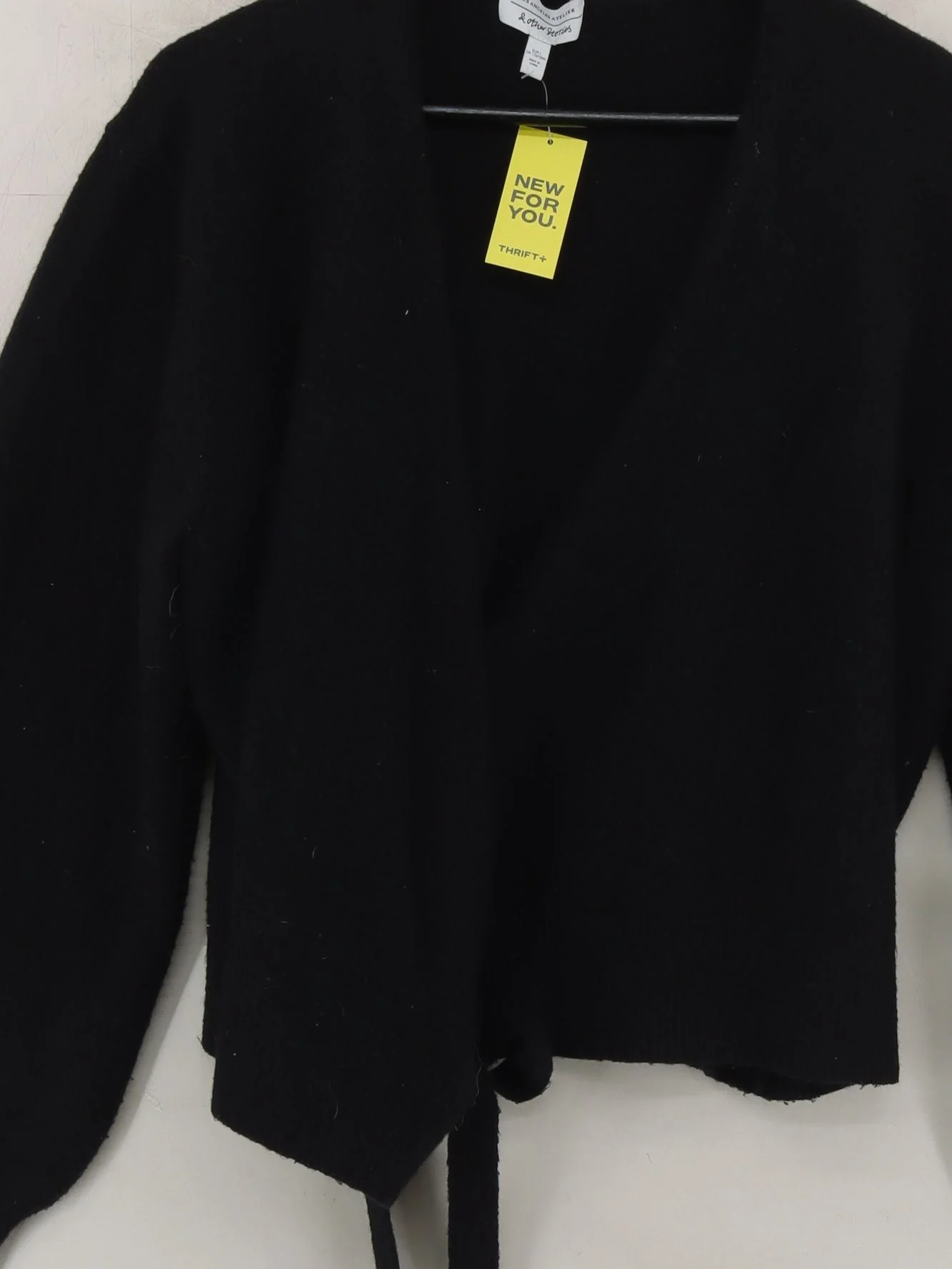 & Other Stories Women's Cardigan L Black Wool - Image 3