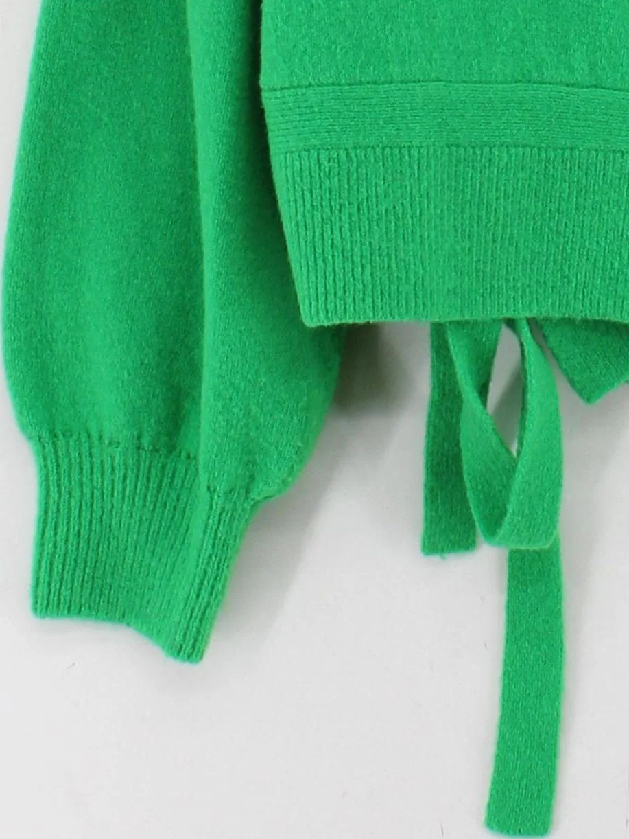 & Other Stories Women's Cardigan L Green Polyester - Image 4