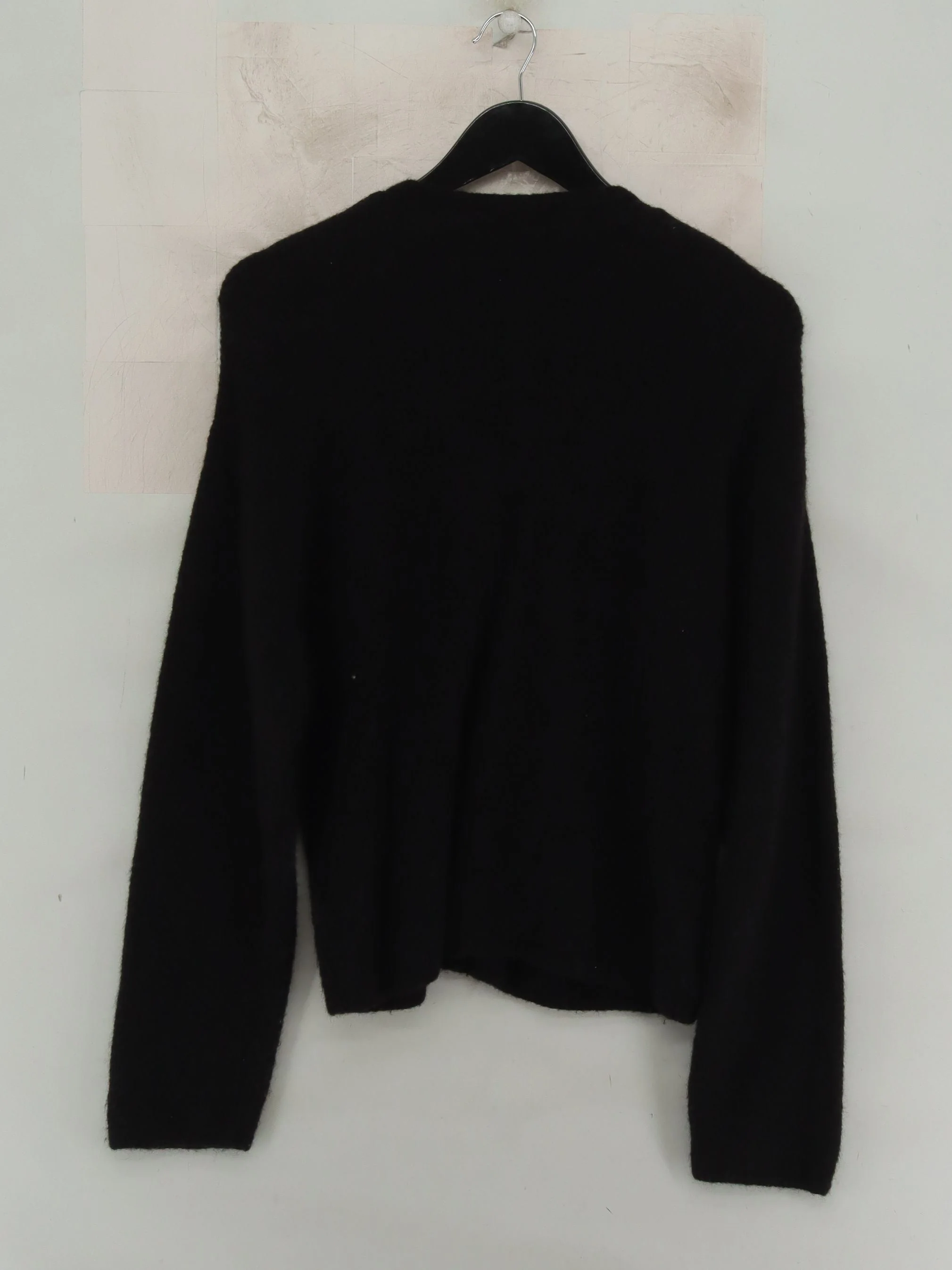 & Other Stories Women's Cardigan M Black 100% Wool Round Neck Cardigan - Image 2
