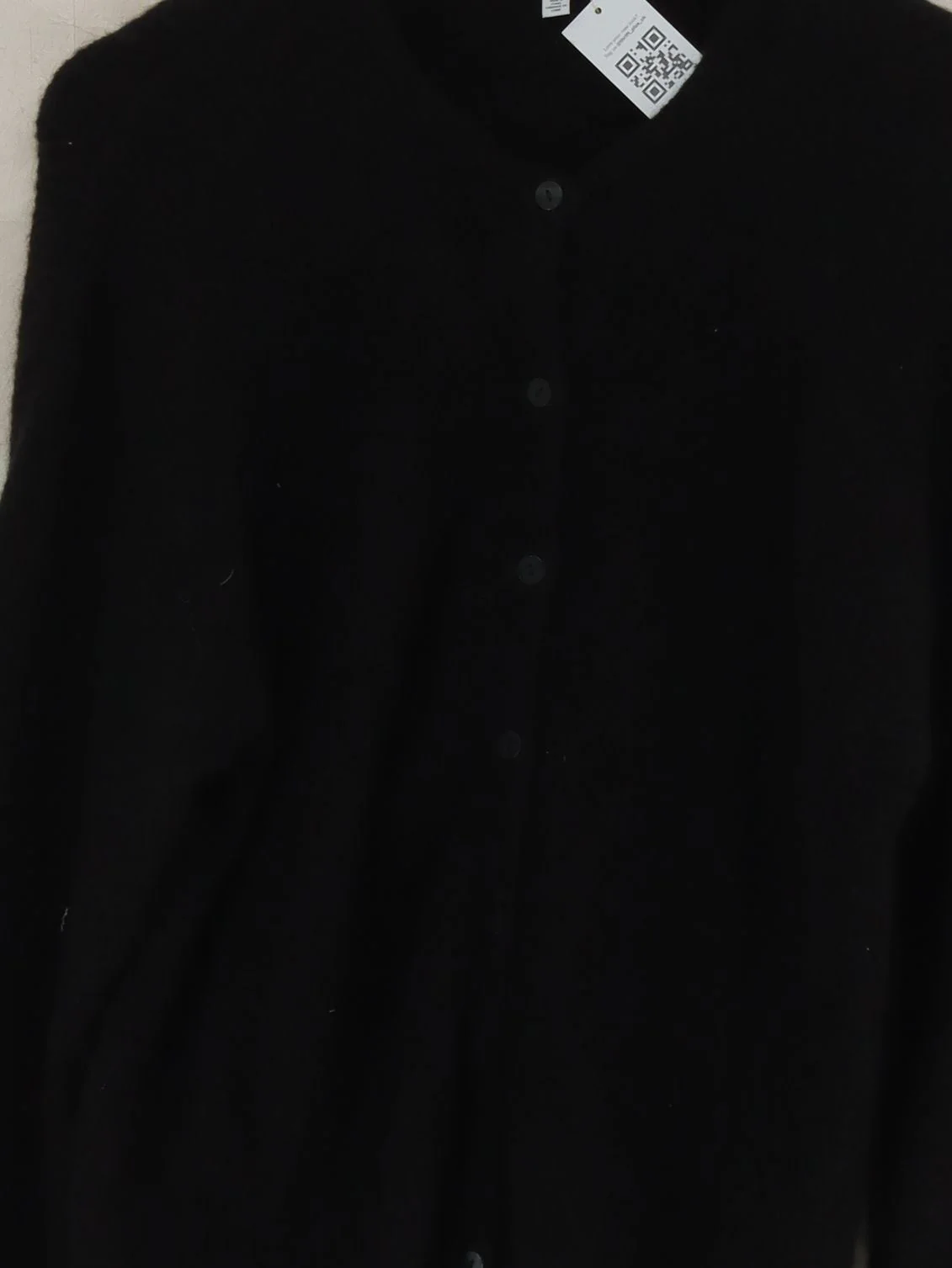 & Other Stories Women's Cardigan M Black 100% Wool Round Neck Cardigan - Image 3
