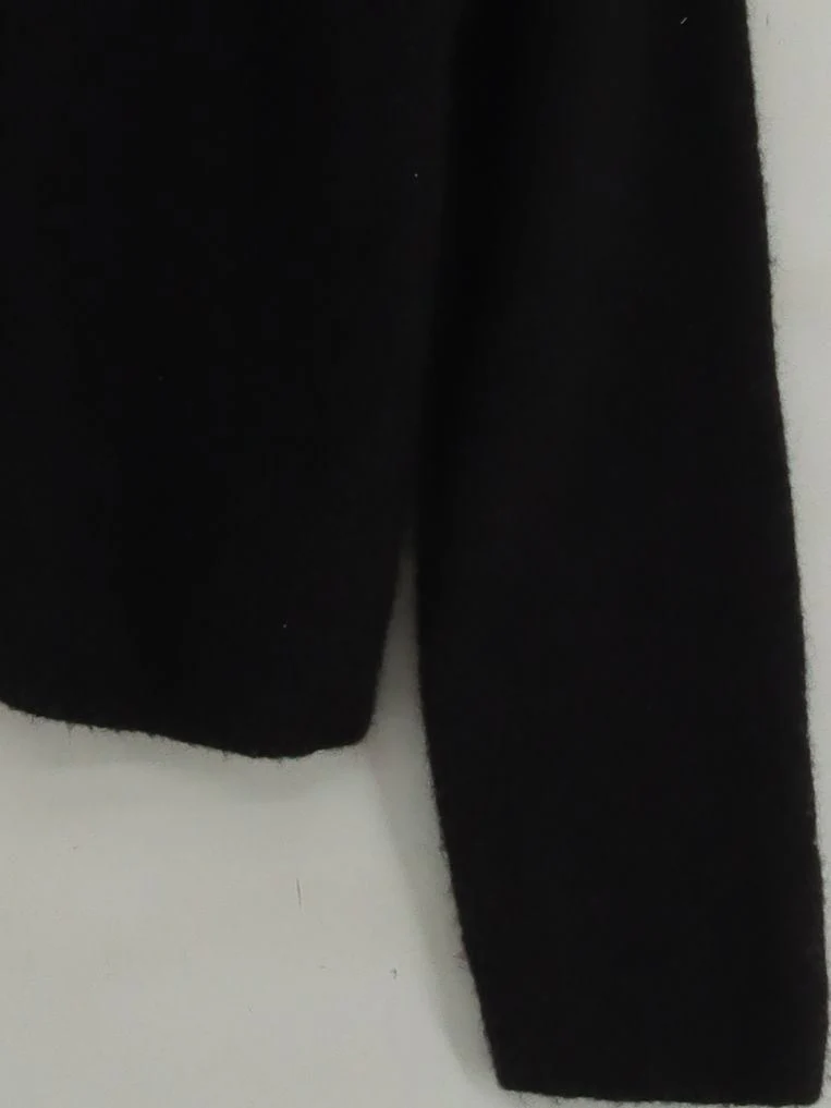 & Other Stories Women's Cardigan M Black 100% Wool Round Neck Cardigan - Image 4
