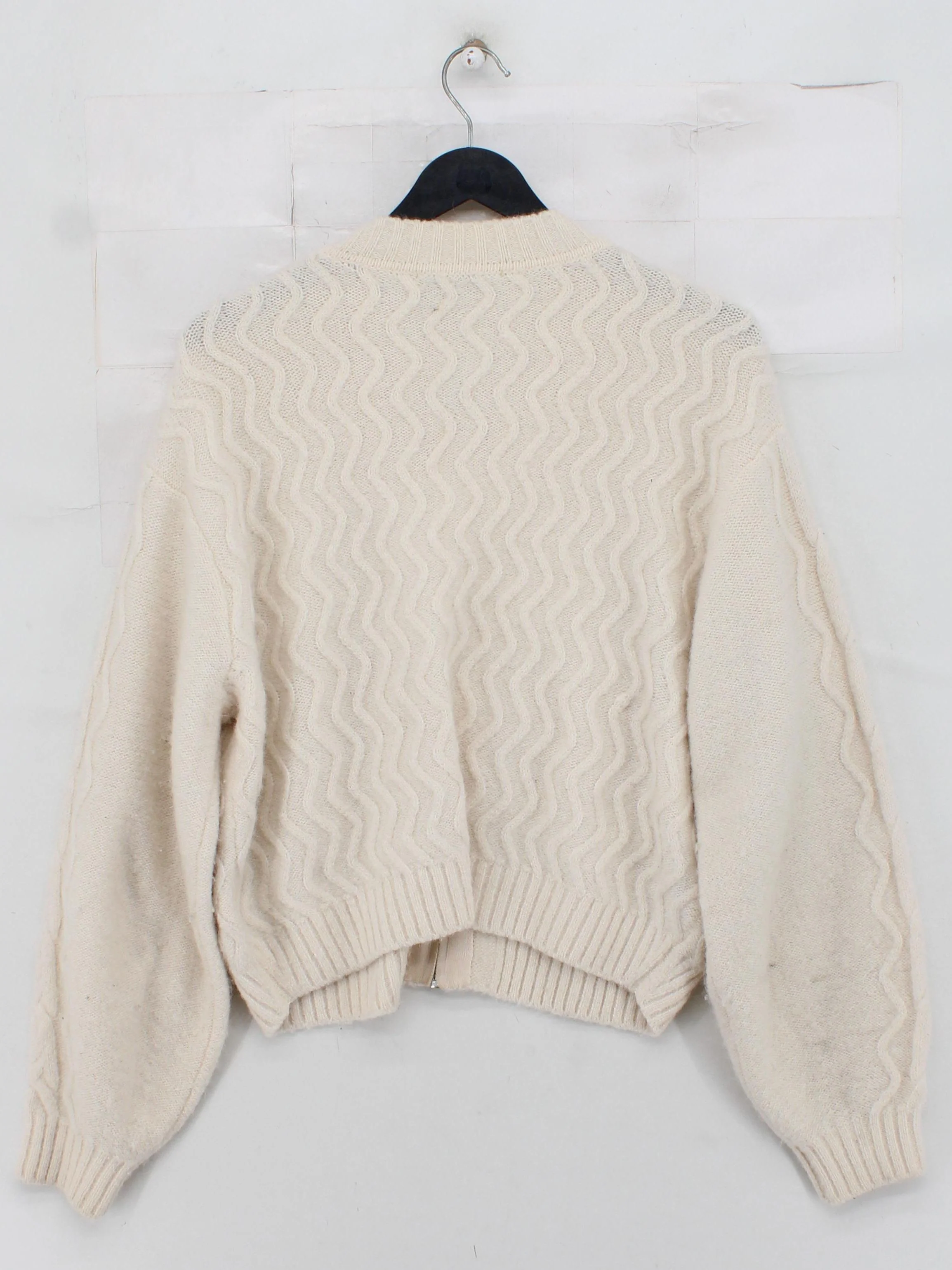 & Other Stories Women's Cardigan M Cream Polyamide with Wool, Other Cardigan - Image 2