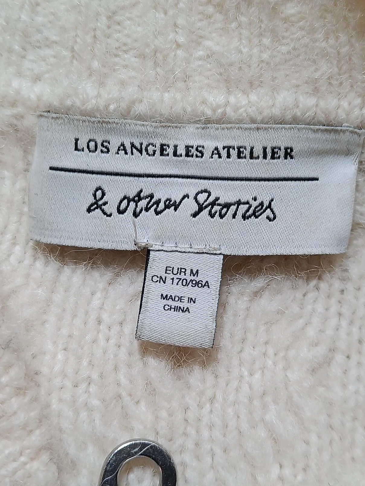 & Other Stories Women's Cardigan M Cream Polyamide with Wool, Other Cardigan - Image 5