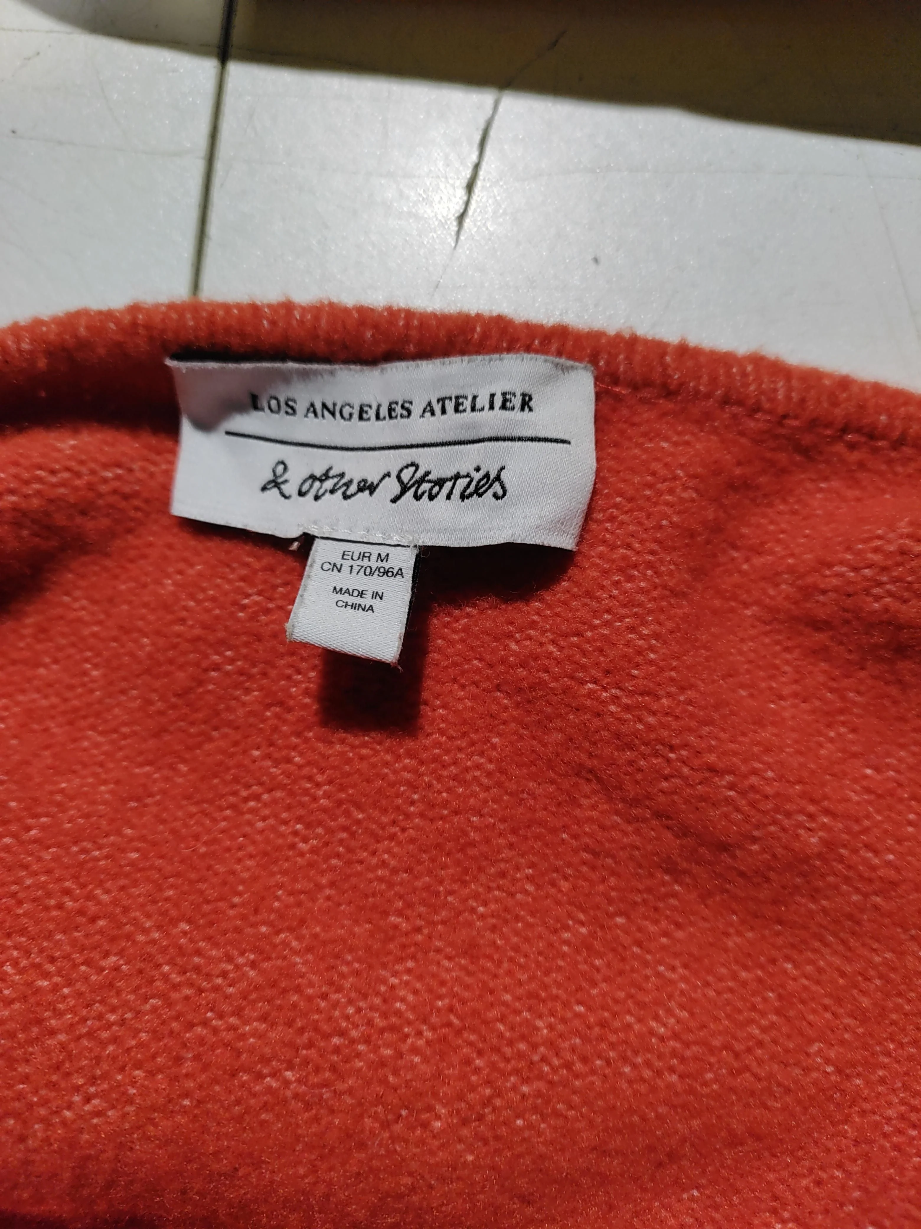& Other Stories Women's Cardigan M Red 100% Other V-Neck Cardigan - Image 5