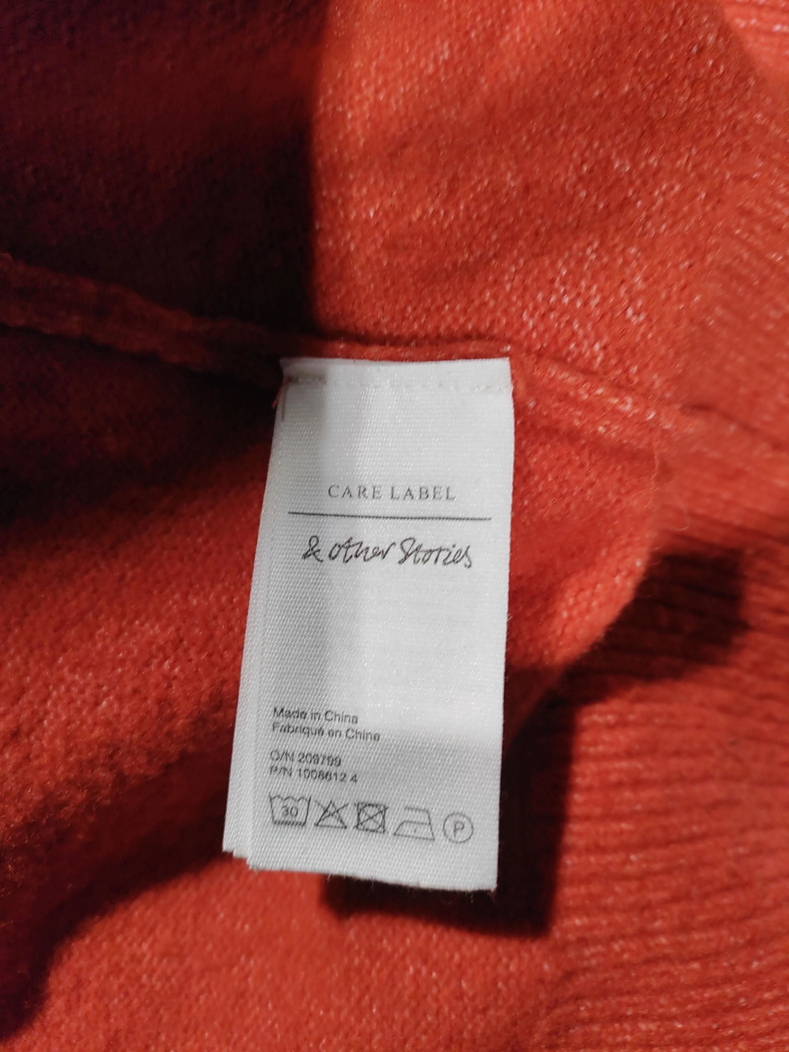 & Other Stories Women's Cardigan M Red 100% Other V-Neck Cardigan - Image 6