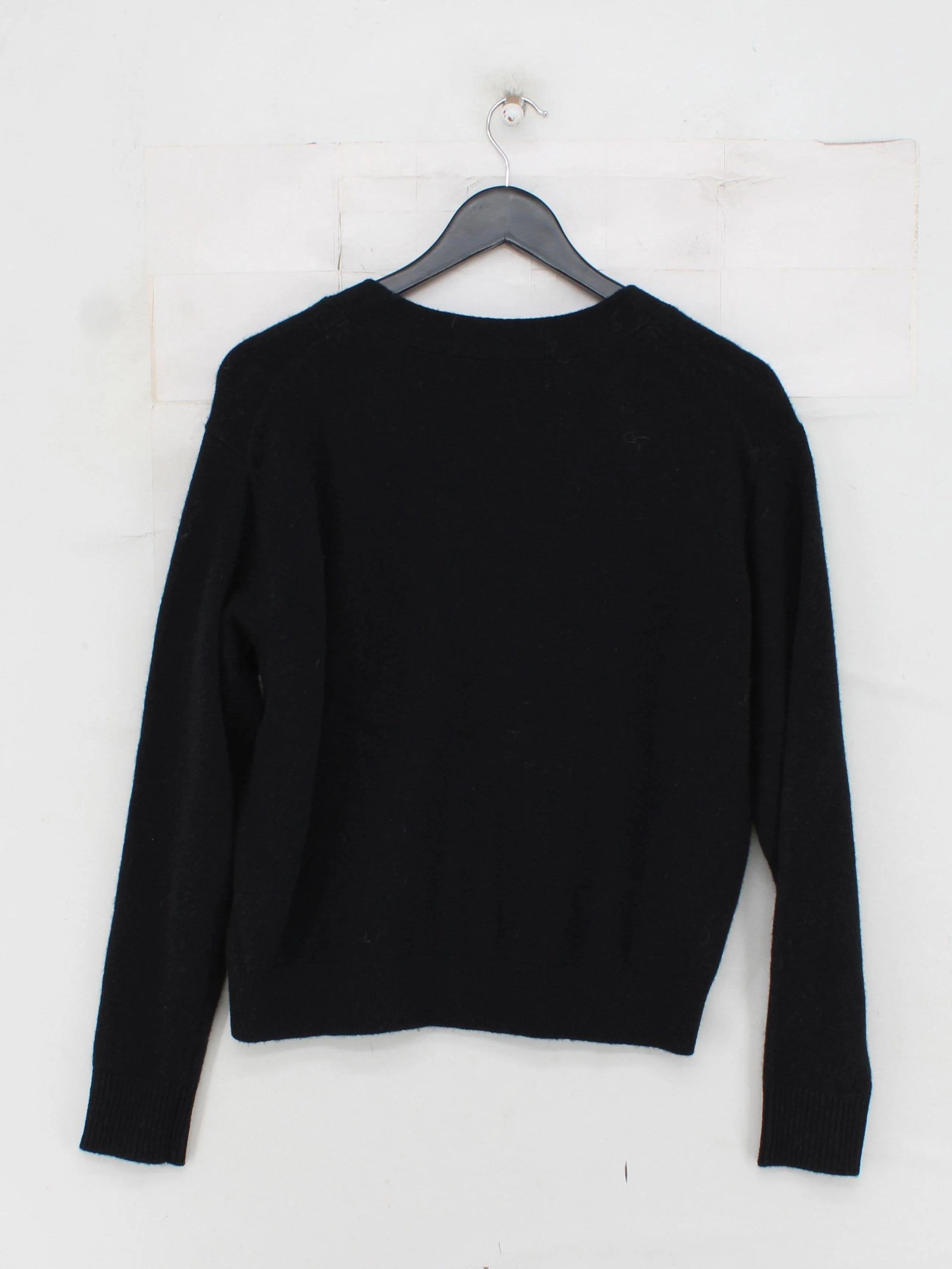 & Other Stories Women's Cardigan S Black 100% Wool V-Neck Cardigan - Image 2