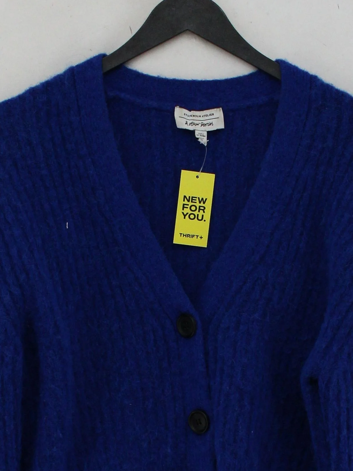 & Other Stories Women's Cardigan S Blue Wool - Image 3