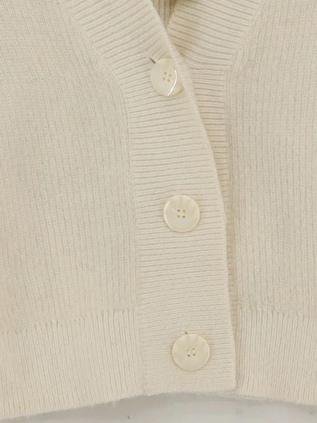 & Other Stories Women's Cardigan S Cream Viscose - Image 4
