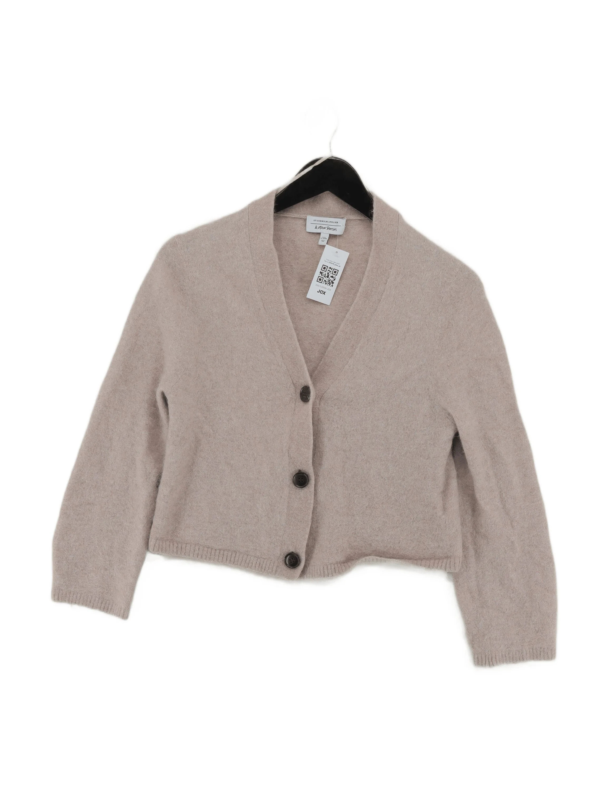 & Other Stories Women's Cardigan S Tan Wool with Polyamide, Elastane Cardigan