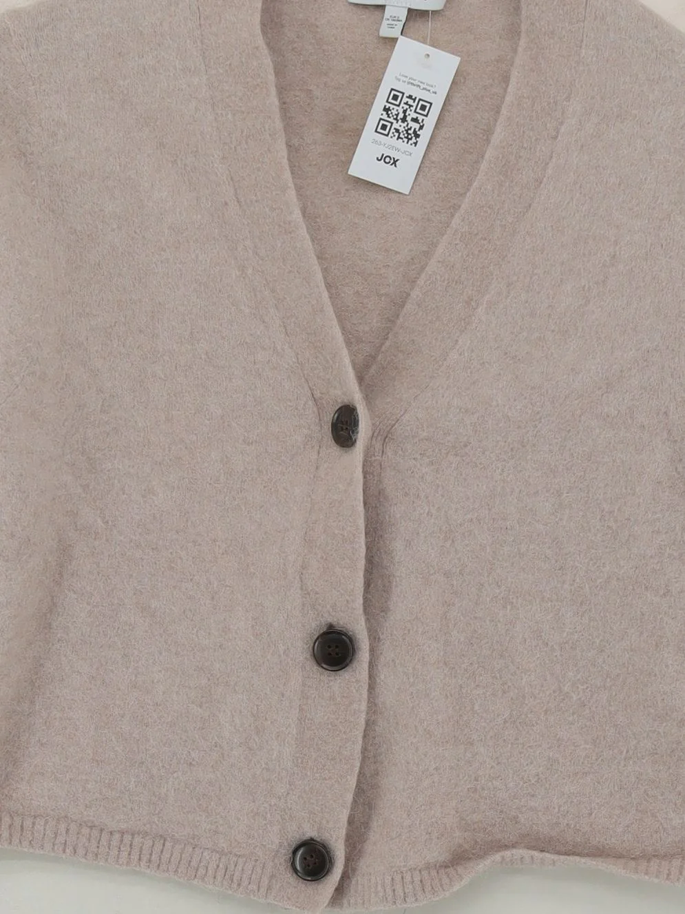 & Other Stories Women's Cardigan S Tan Wool with Polyamide, Elastane Cardigan - Image 3