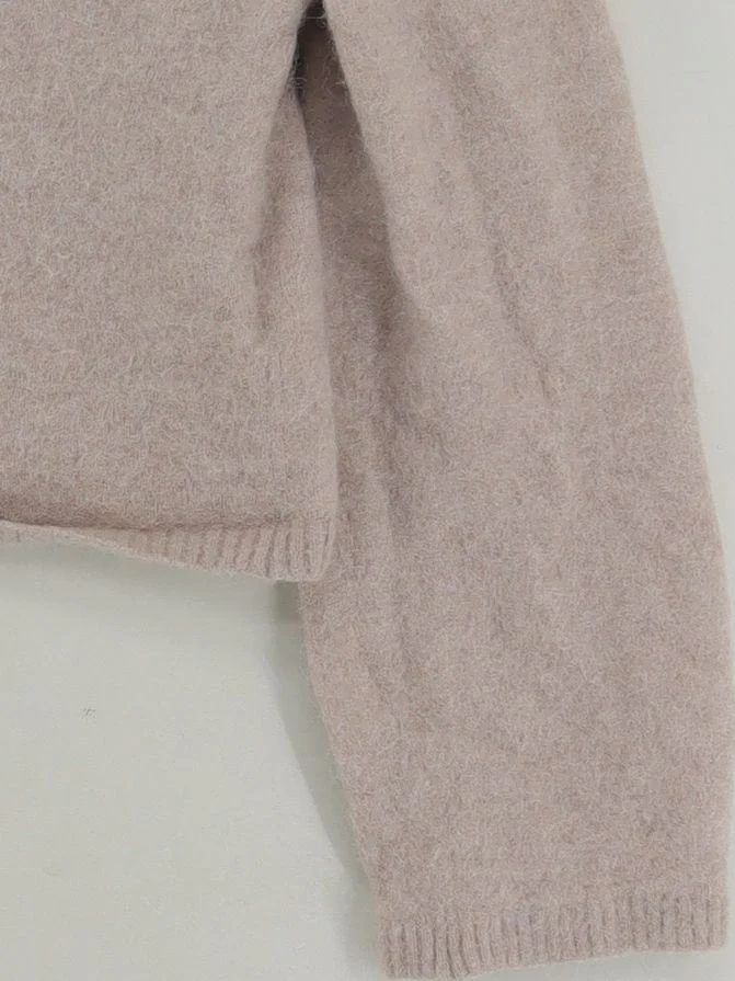 & Other Stories Women's Cardigan S Tan Wool with Polyamide, Elastane Cardigan - Image 4