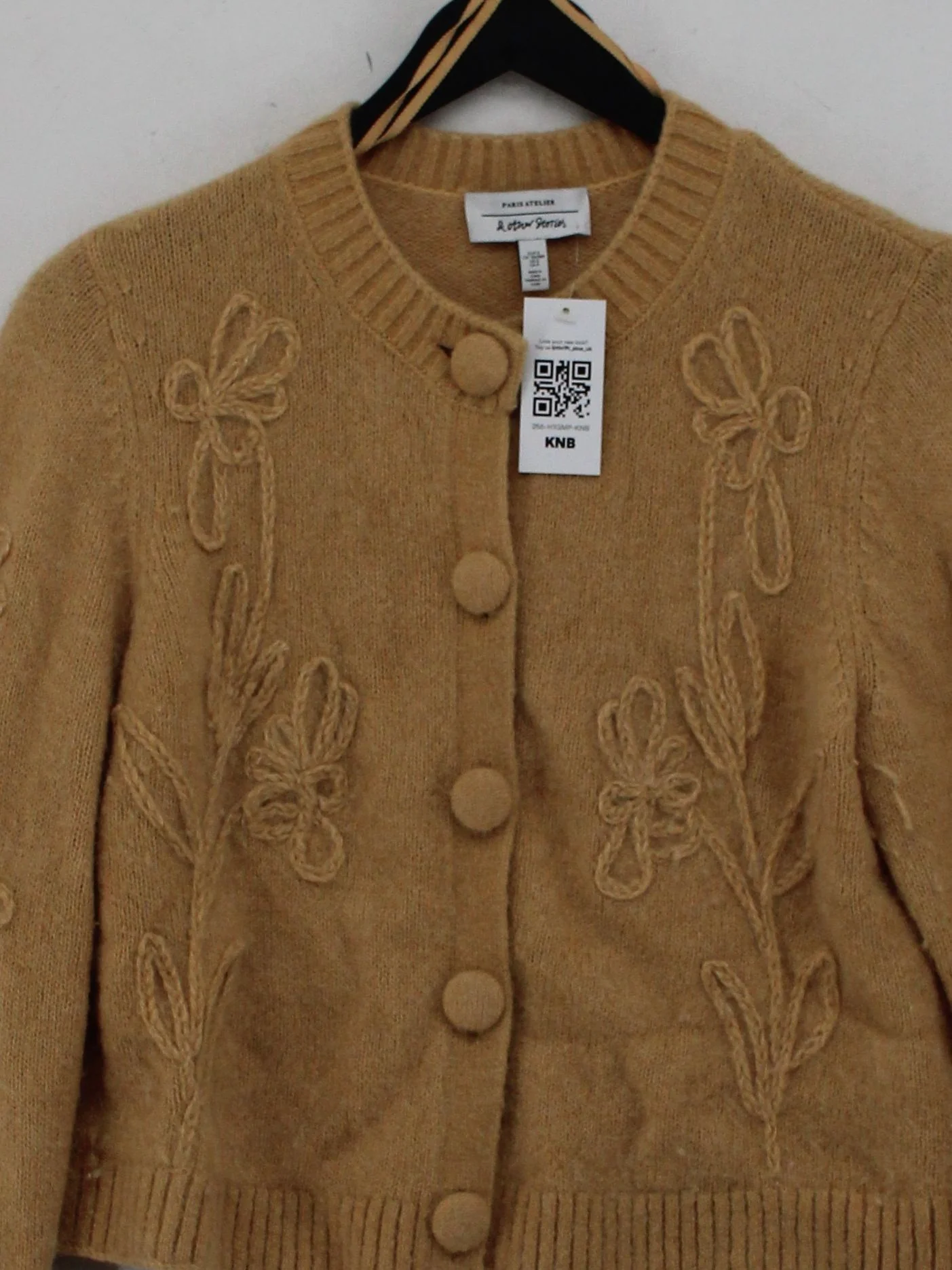 & Other Stories Women's Cardigan S Tan Wool with Polyamide, Other Cardigan - Image 3