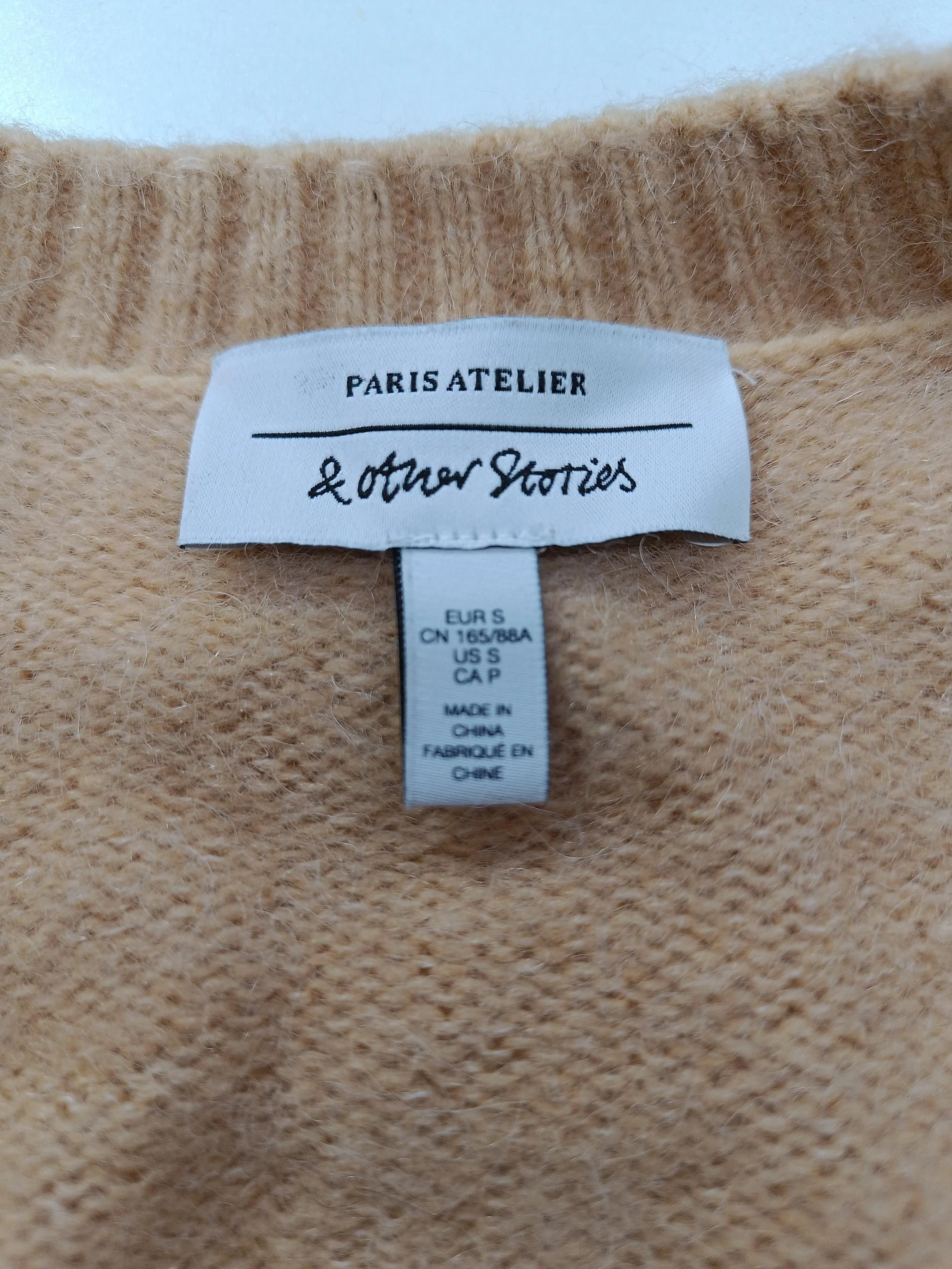 & Other Stories Women's Cardigan S Tan Wool with Polyamide, Other Cardigan - Image 6