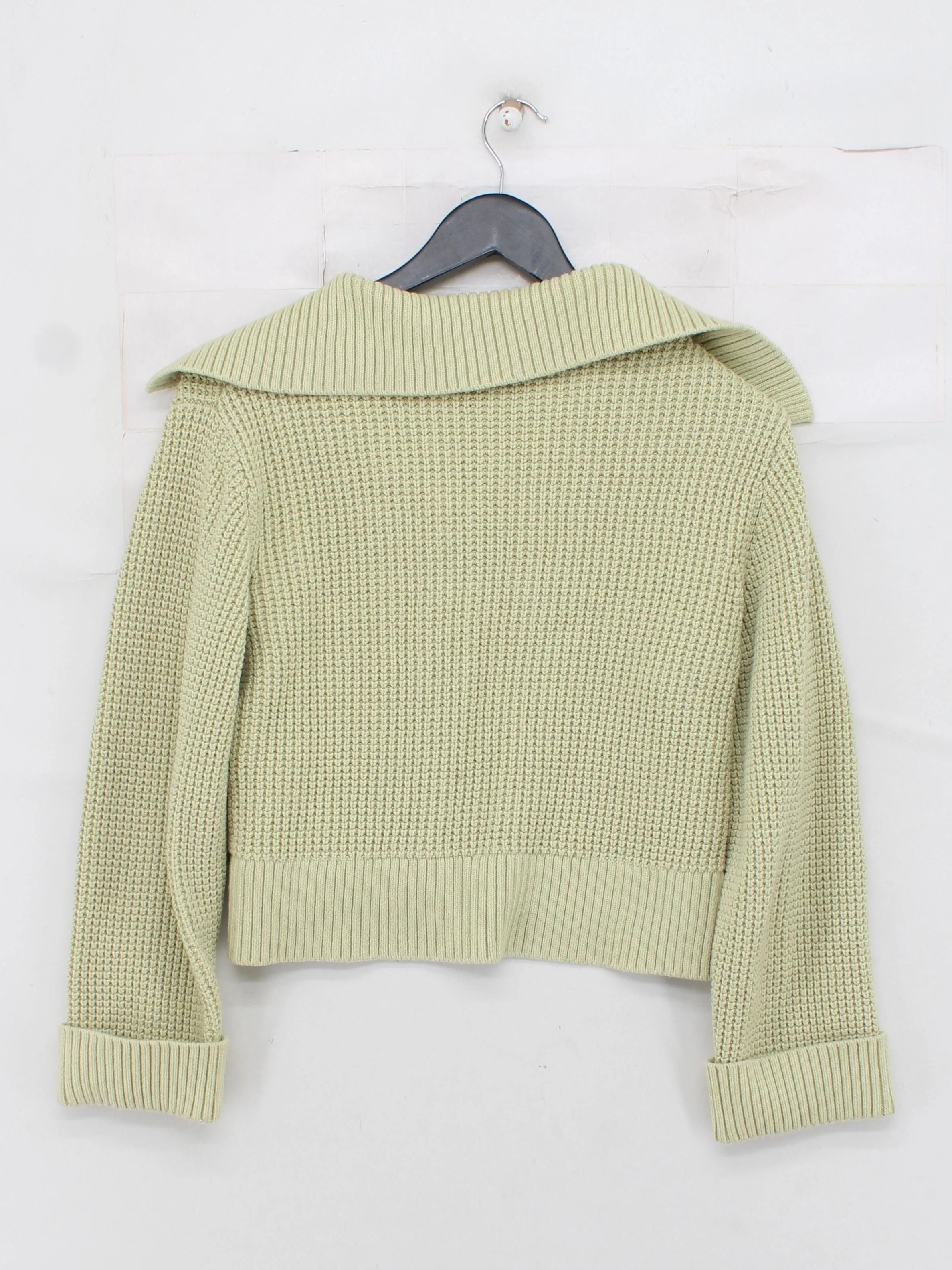 & Other Stories Women's Cardigan XS Green Cotton - Image 2