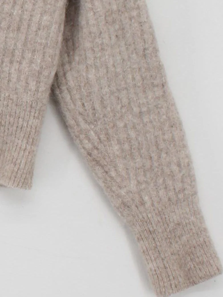 & Other Stories Women's Cardigan XS Tan 100% Wool V-Neck Cardigan - Image 4