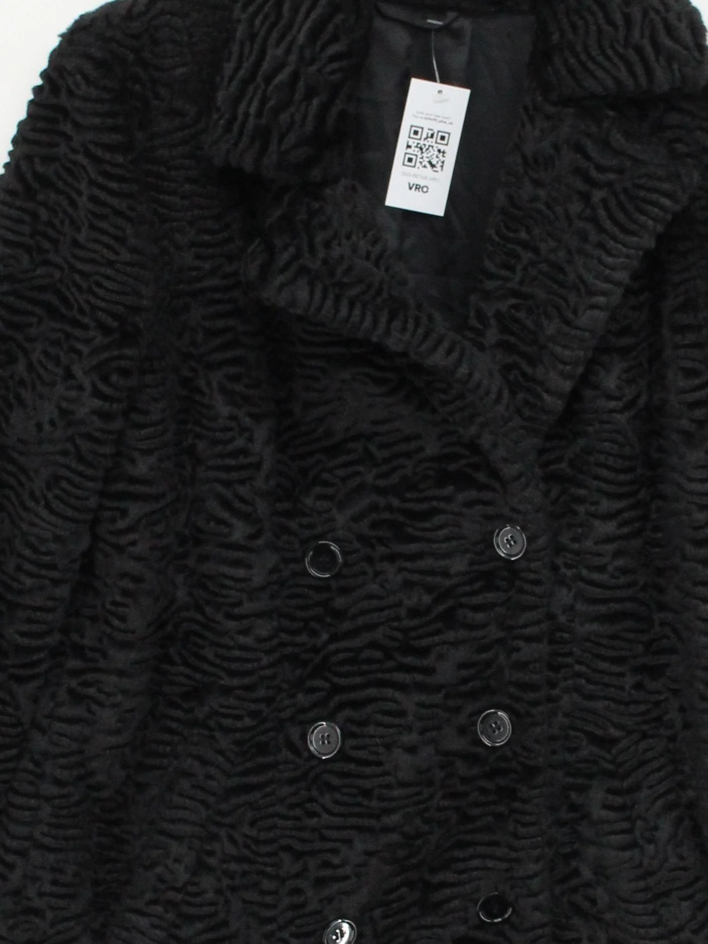 & Other Stories Women's Coat UK 8 Black Other with Polyester, Viscose Pea Coat - Image 3