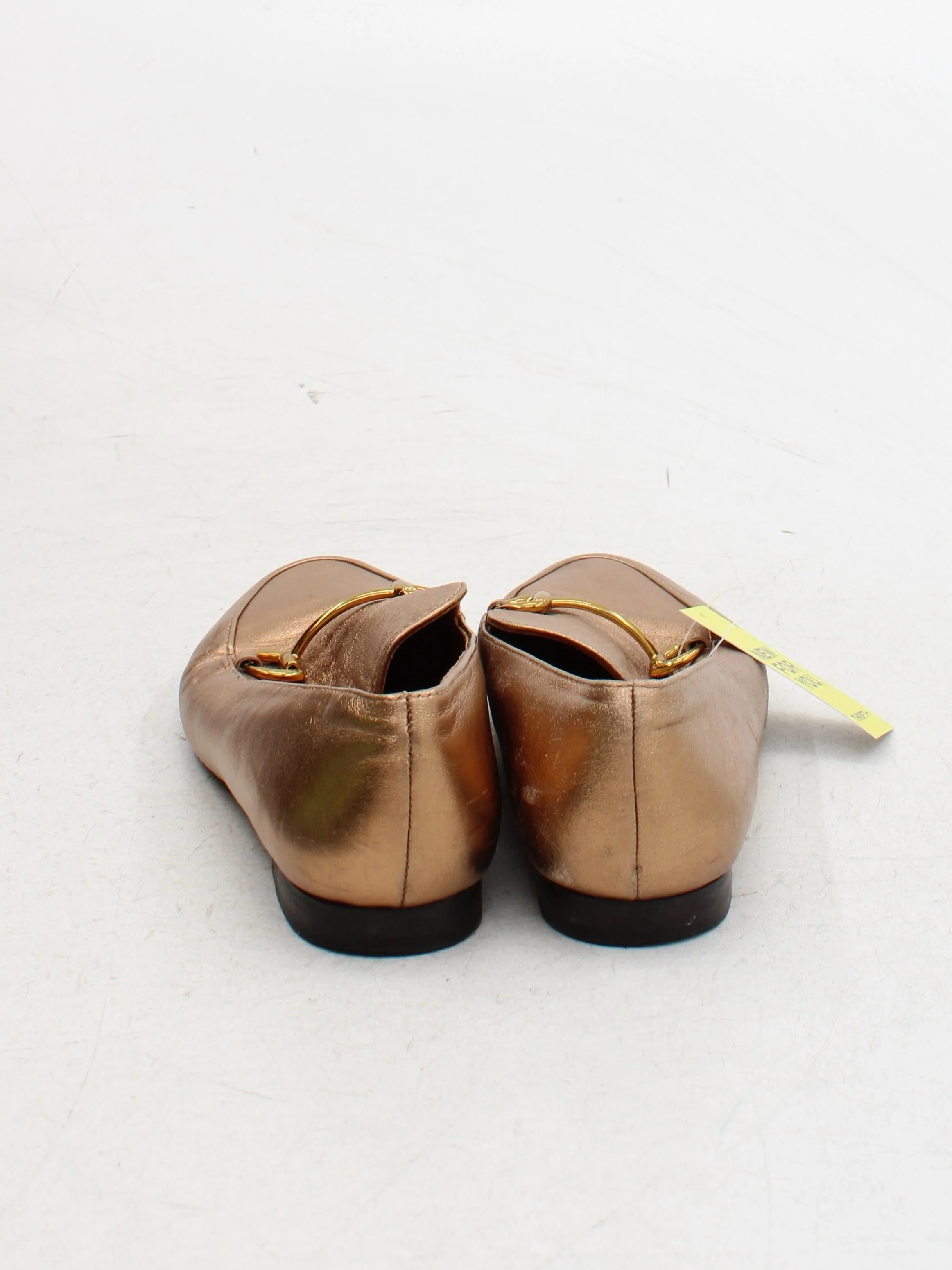 & Other Stories Women's Flat Shoes UK 6 Gold 100% Leather Loafer - Image 3