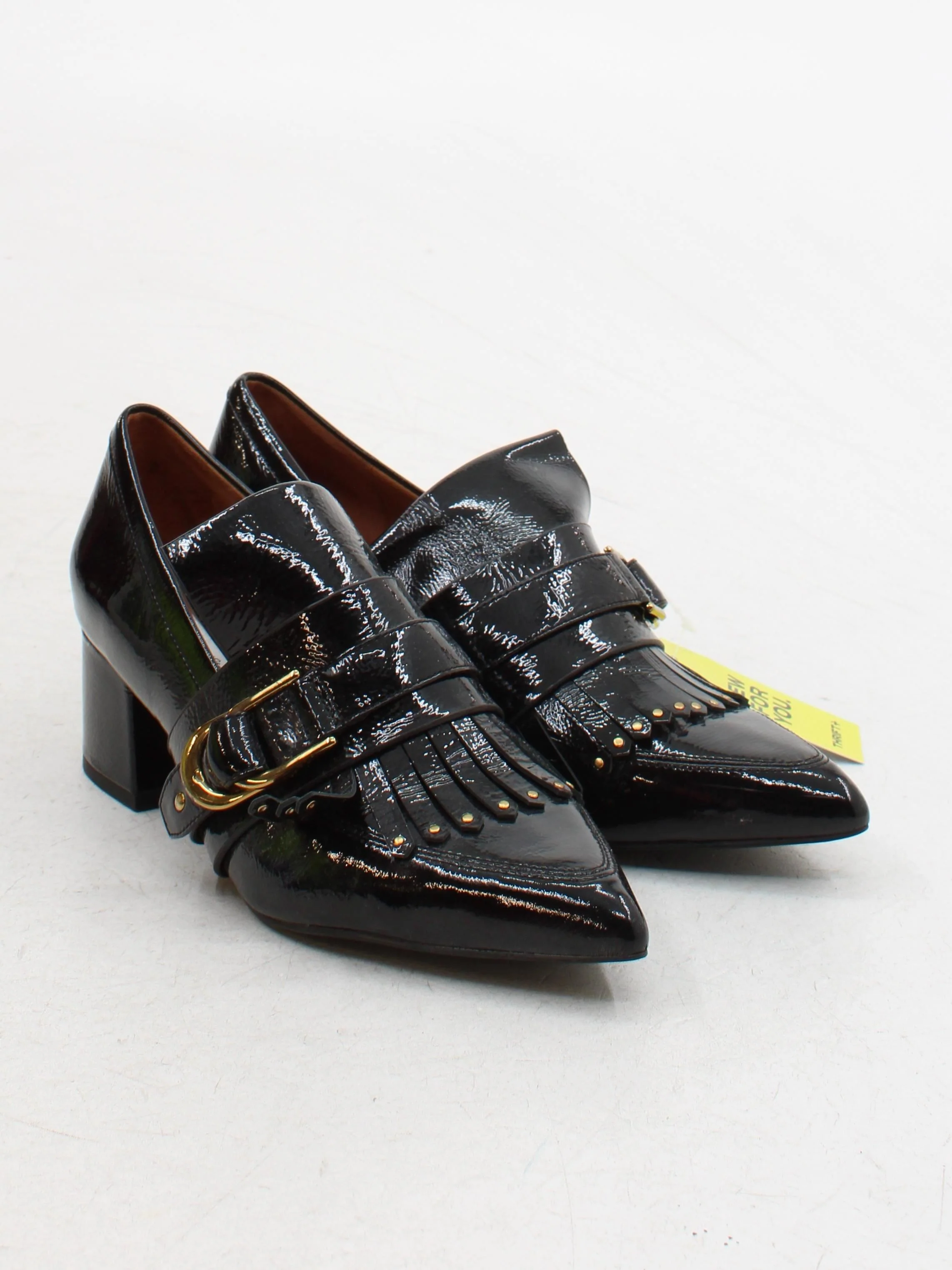 & Other Stories Women's Heels UK 6 Black 100% Leather Court - Image 4