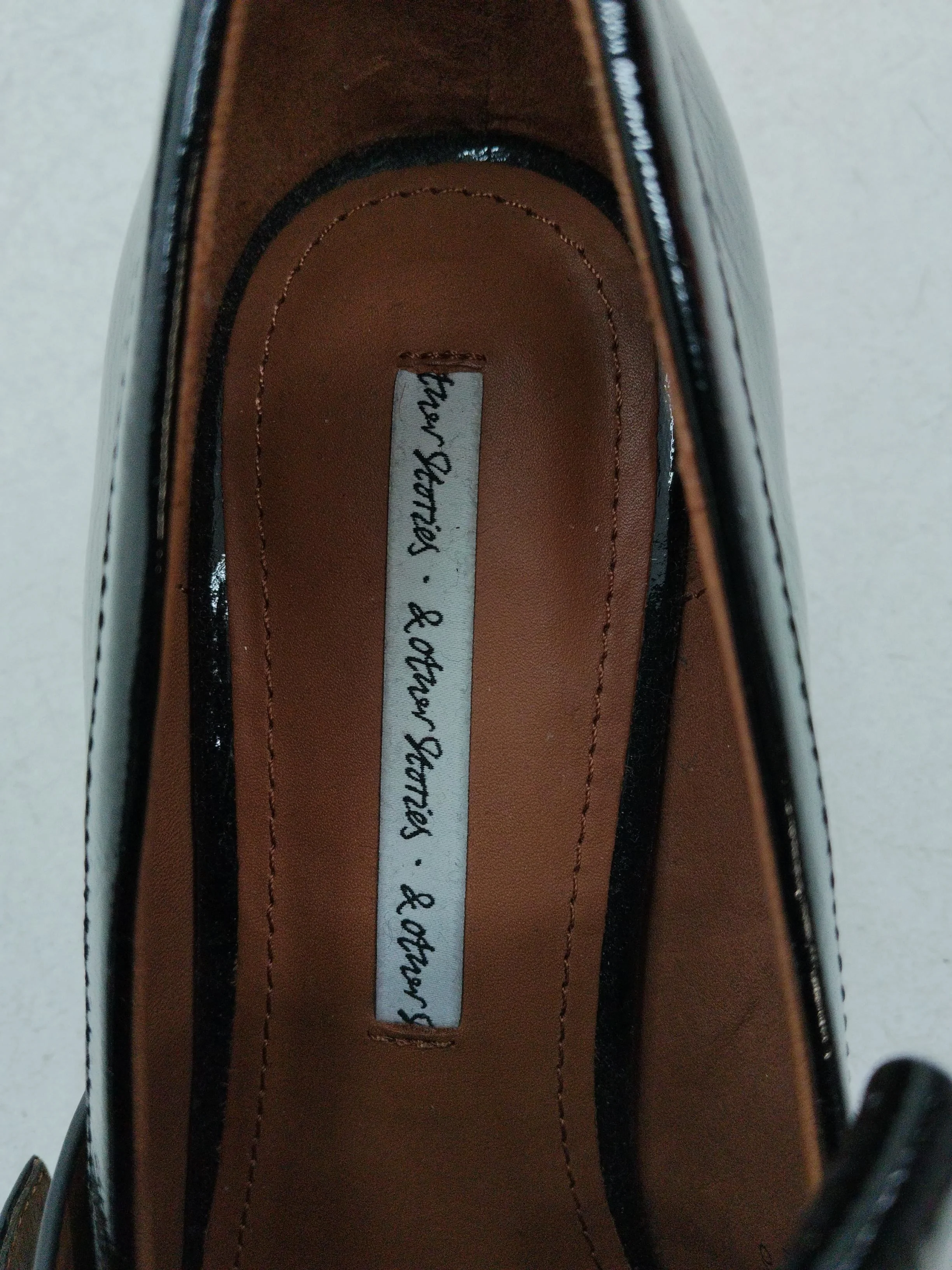 & Other Stories Women's Heels UK 6 Black 100% Leather Court - Image 6