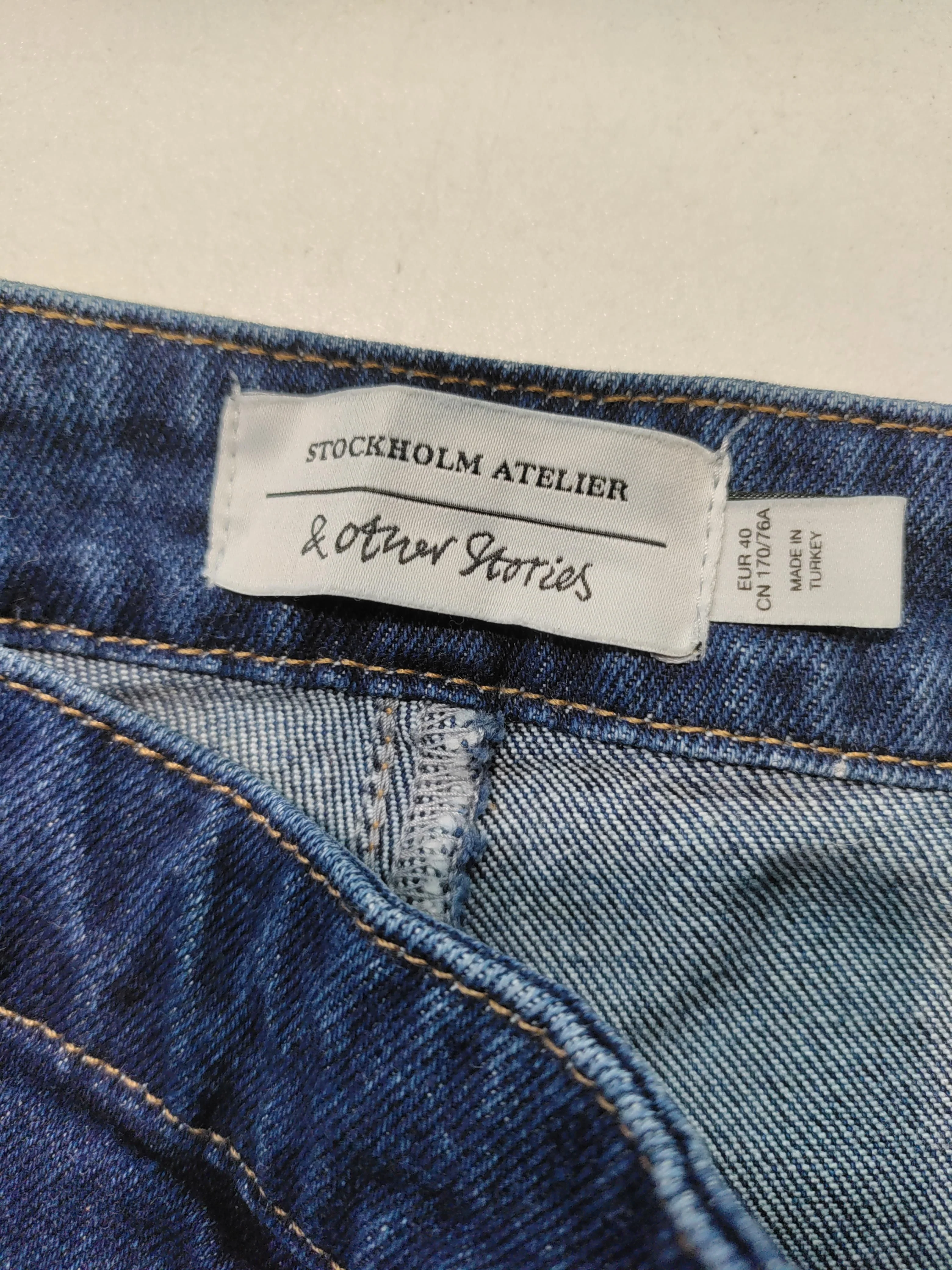 & Other Stories Women's Jeans UK 12 Blue 100% Cotton Flared - Image 5