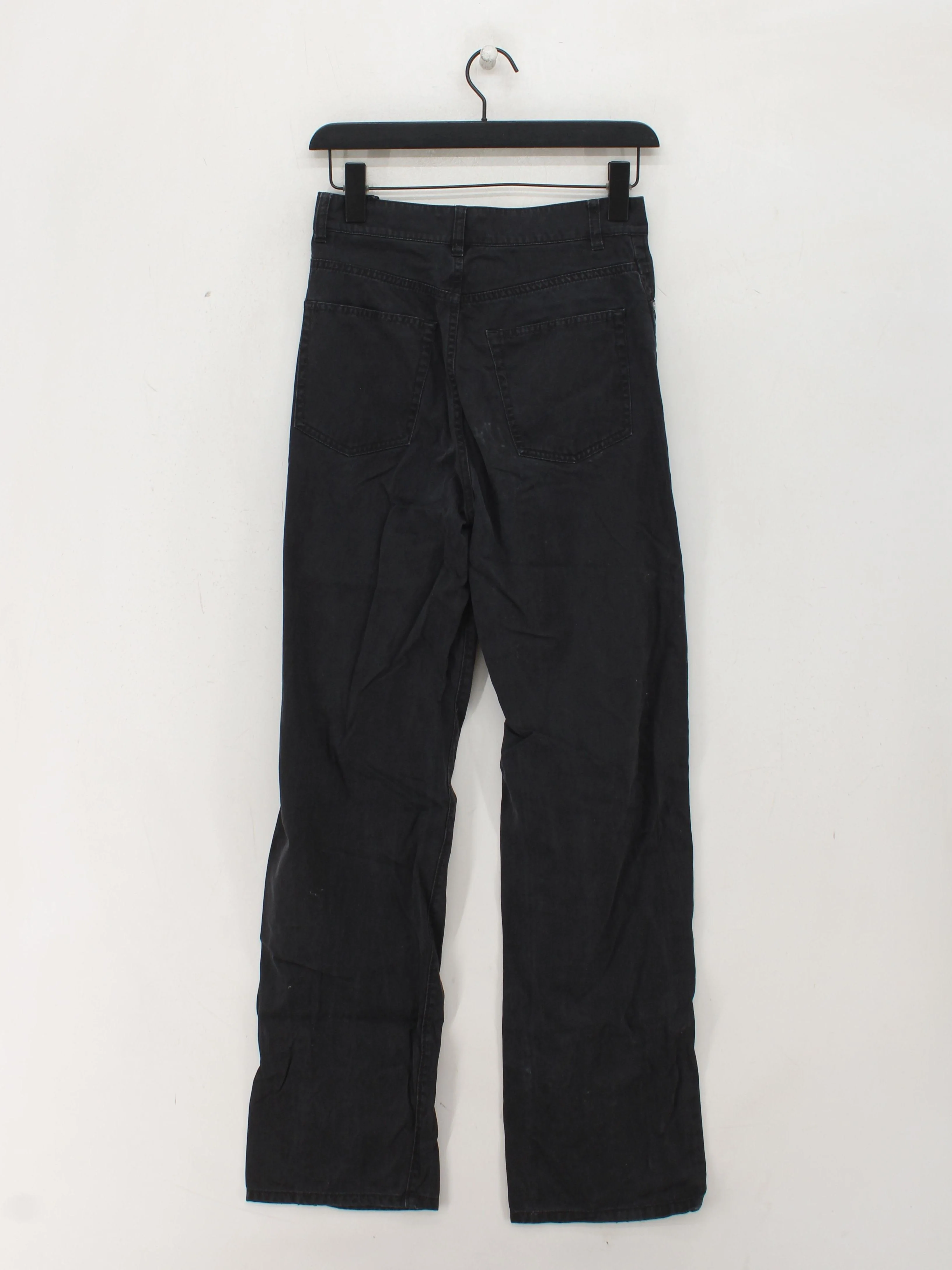 & Other Stories Women's Jeans UK 8 Black Cotton with Lyocell Modal Straight - Image 2