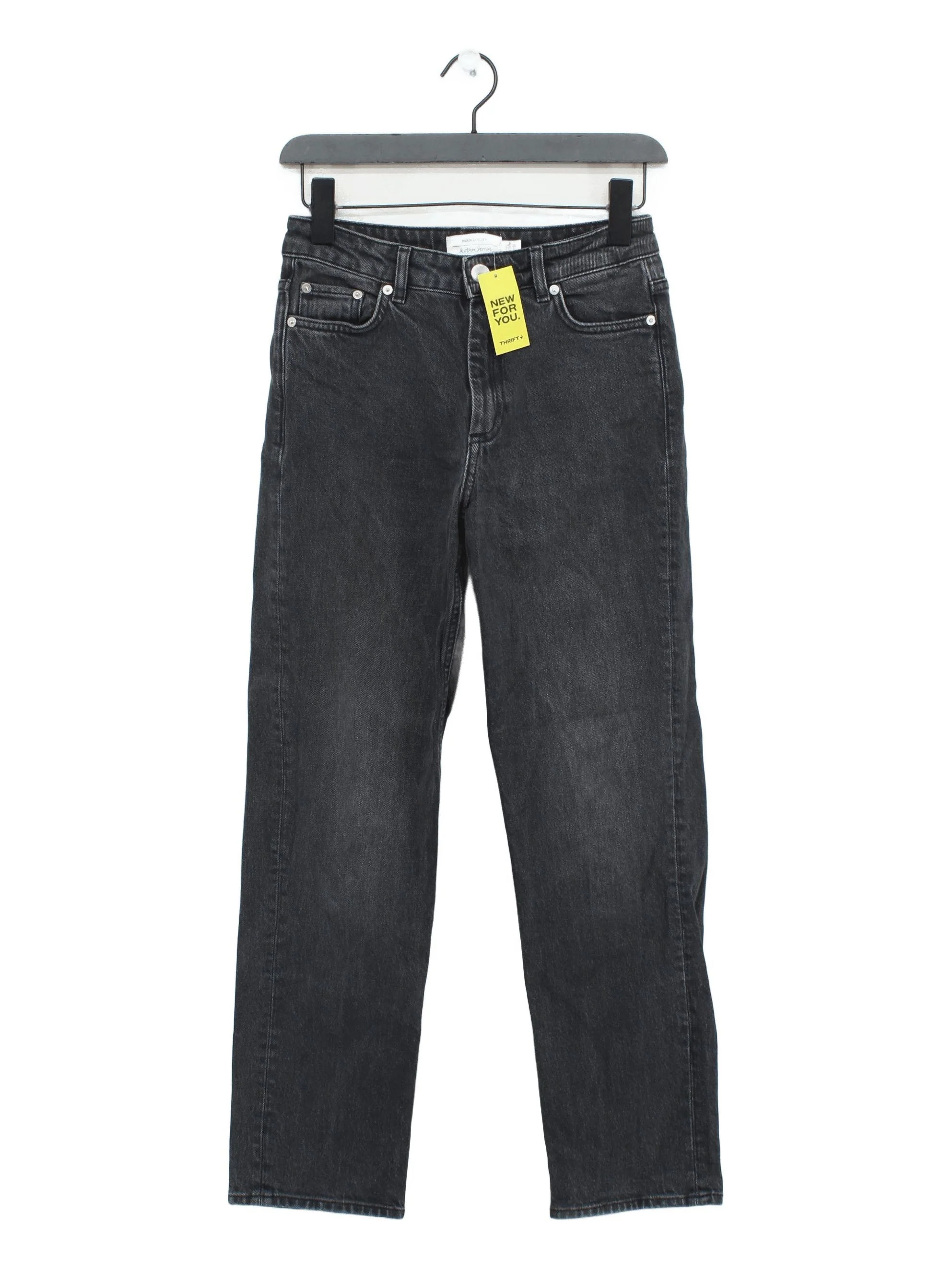 & Other Stories Women's Jeans W 26 in Black Cotton with Elastane Straight