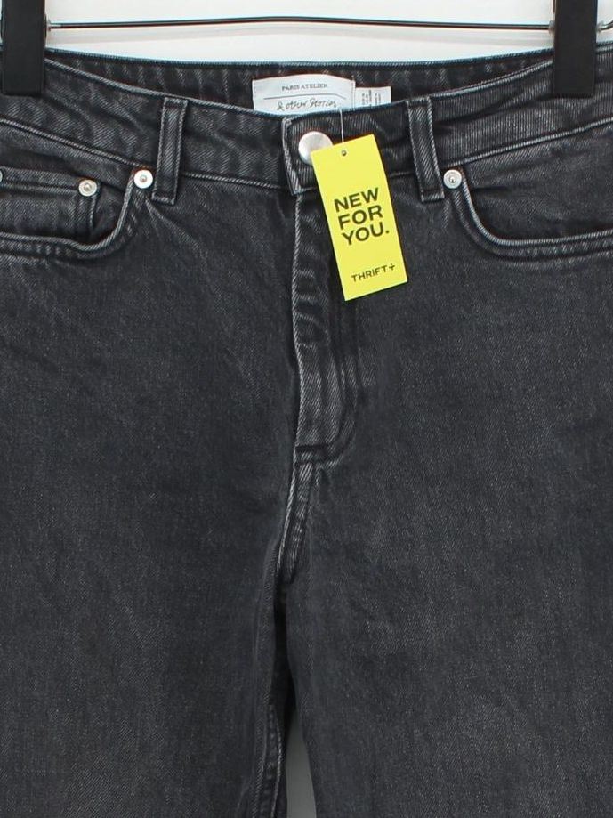 & Other Stories Women's Jeans W 26 in Black Cotton with Elastane Straight - Image 3