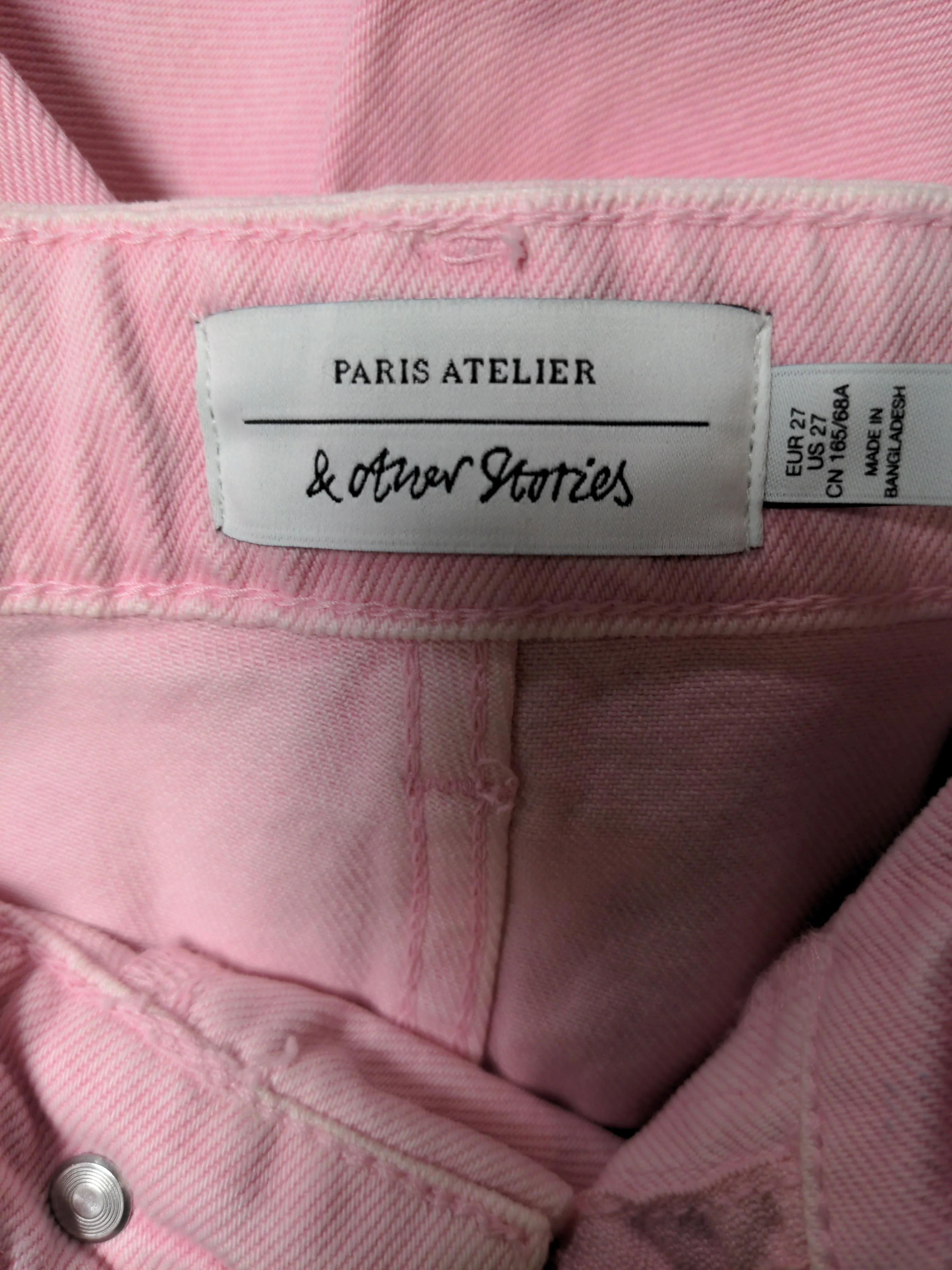 & Other Stories Women's Jeans W 27 in Pink 100% Other Straight - Image 5