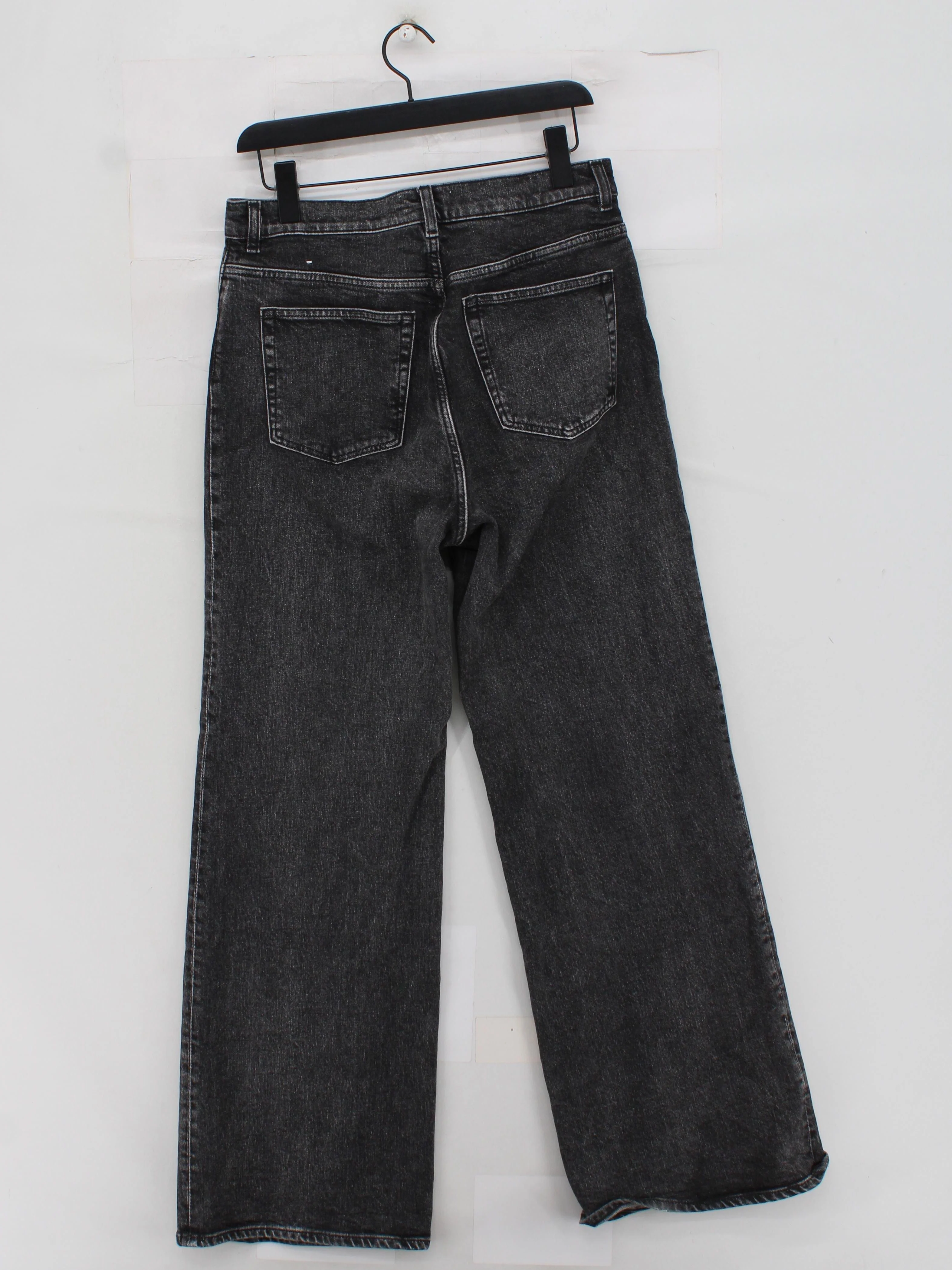 & Other Stories Women's Jeans W 30 in Grey Cotton with Elastane Wide-Leg - Image 2