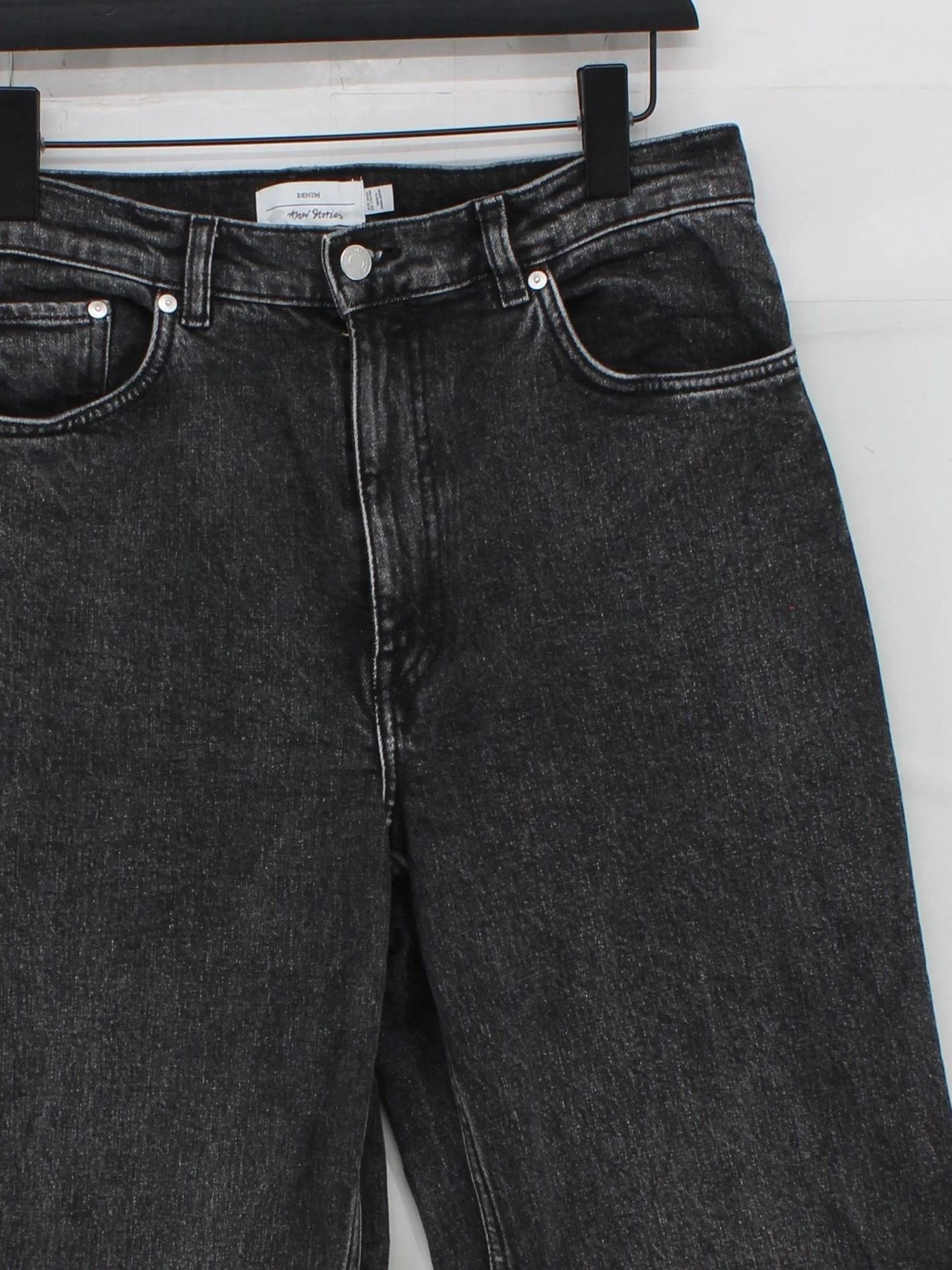 & Other Stories Women's Jeans W 30 in Grey Cotton with Elastane Wide-Leg - Image 3