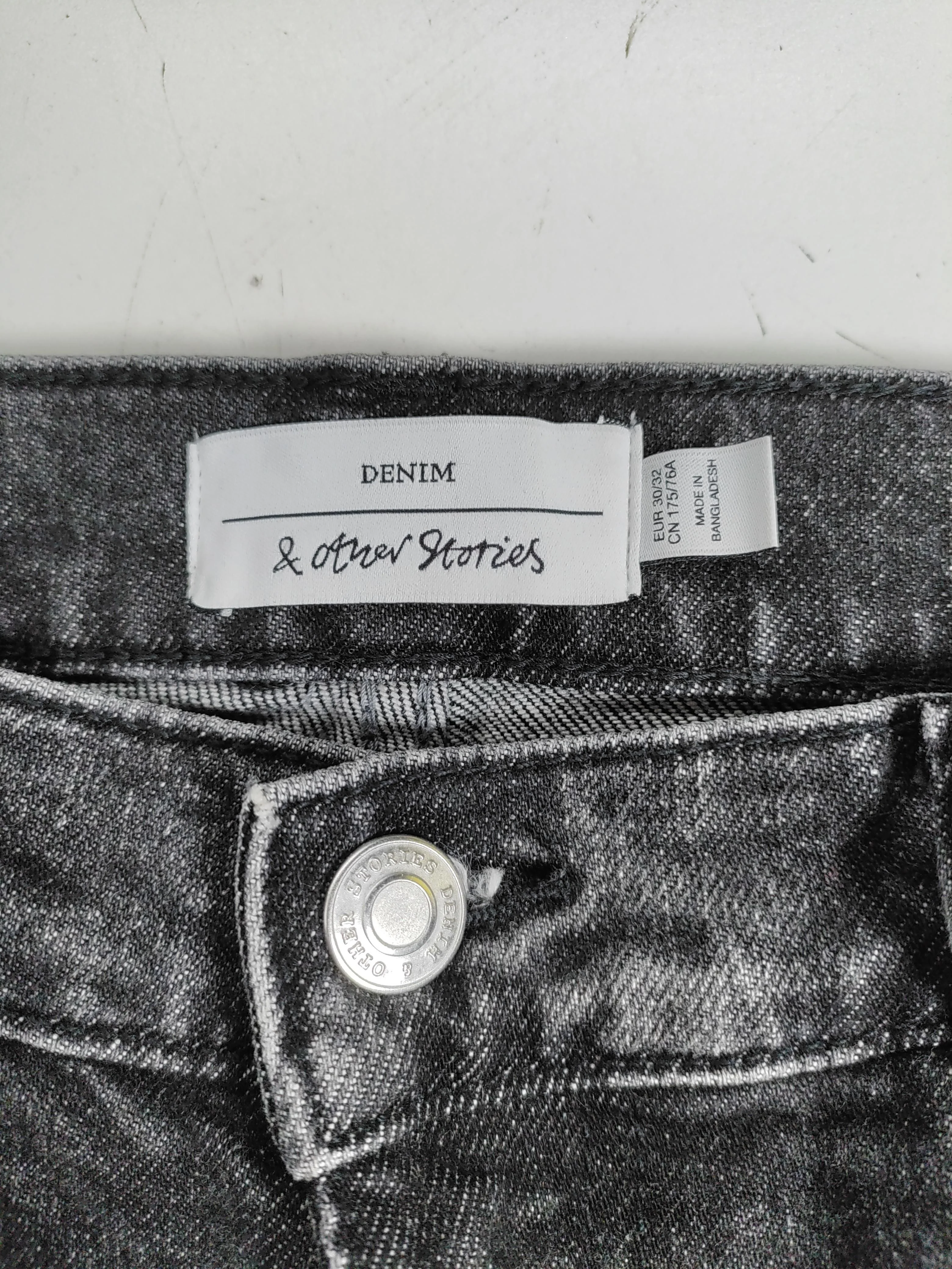 & Other Stories Women's Jeans W 30 in Grey Cotton with Elastane Wide-Leg - Image 5