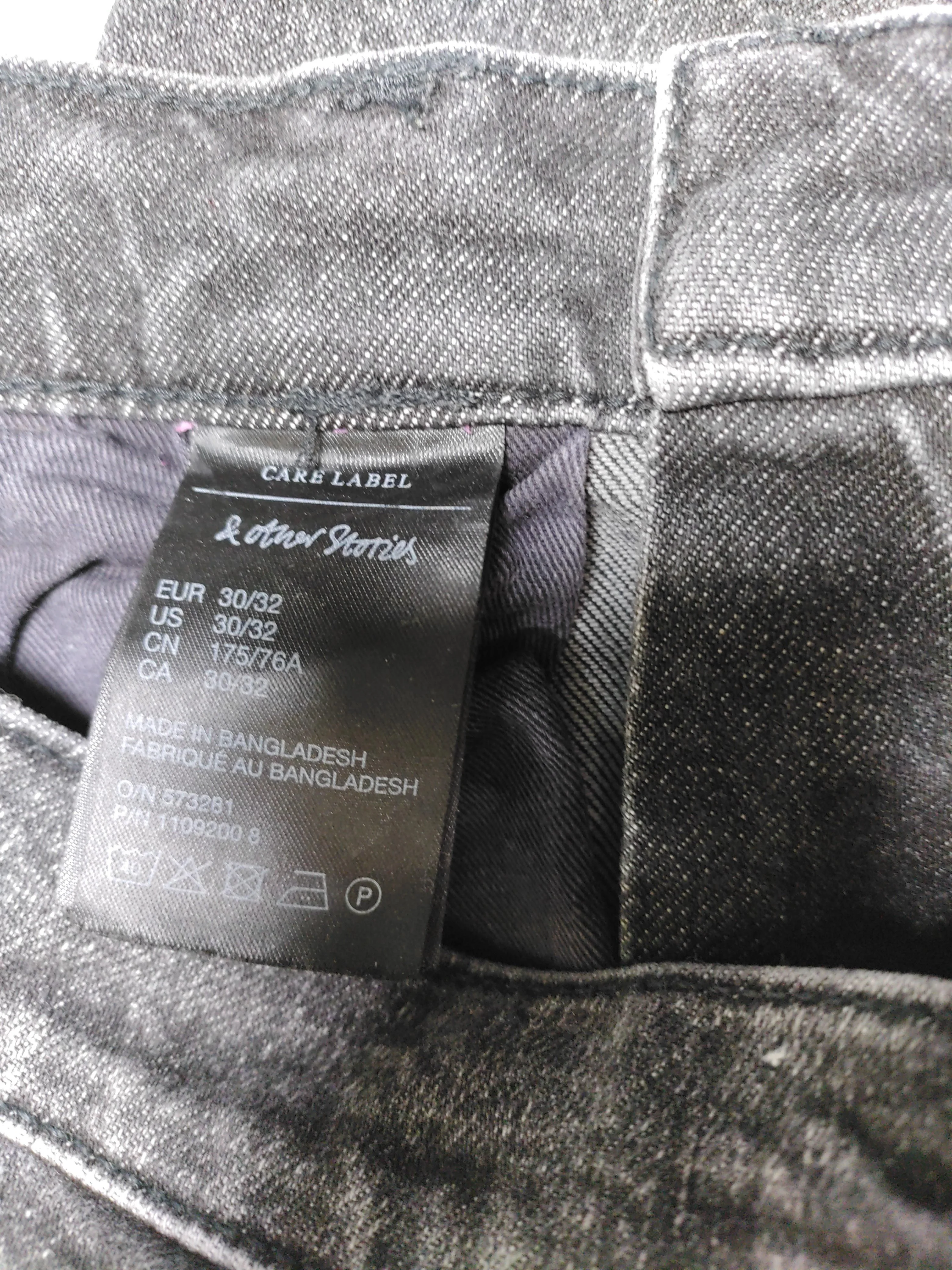& Other Stories Women's Jeans W 30 in Grey Cotton with Elastane Wide-Leg - Image 6