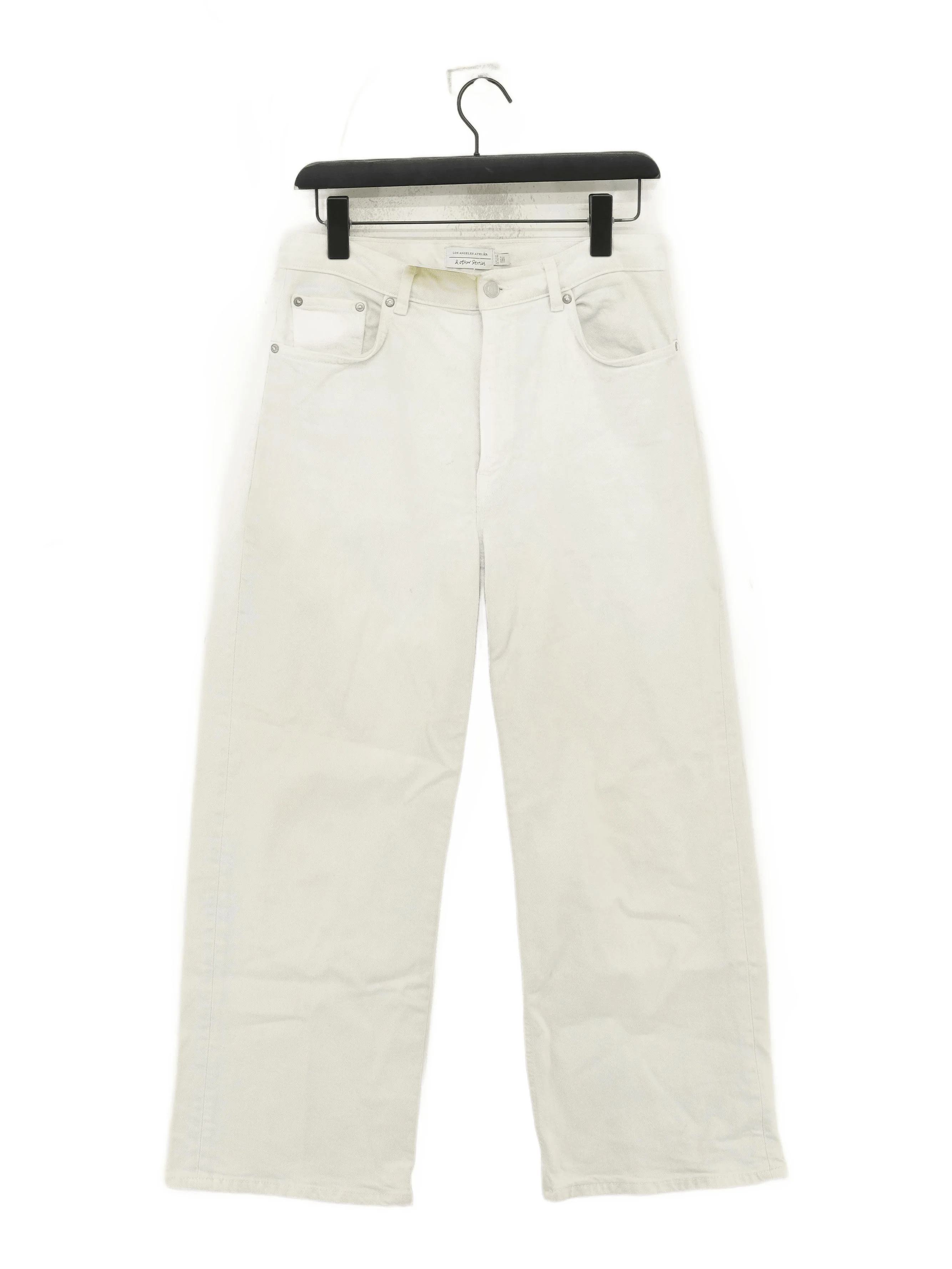 & Other Stories Women's Jeans W 31 in Cream Cotton with Elastane Straight