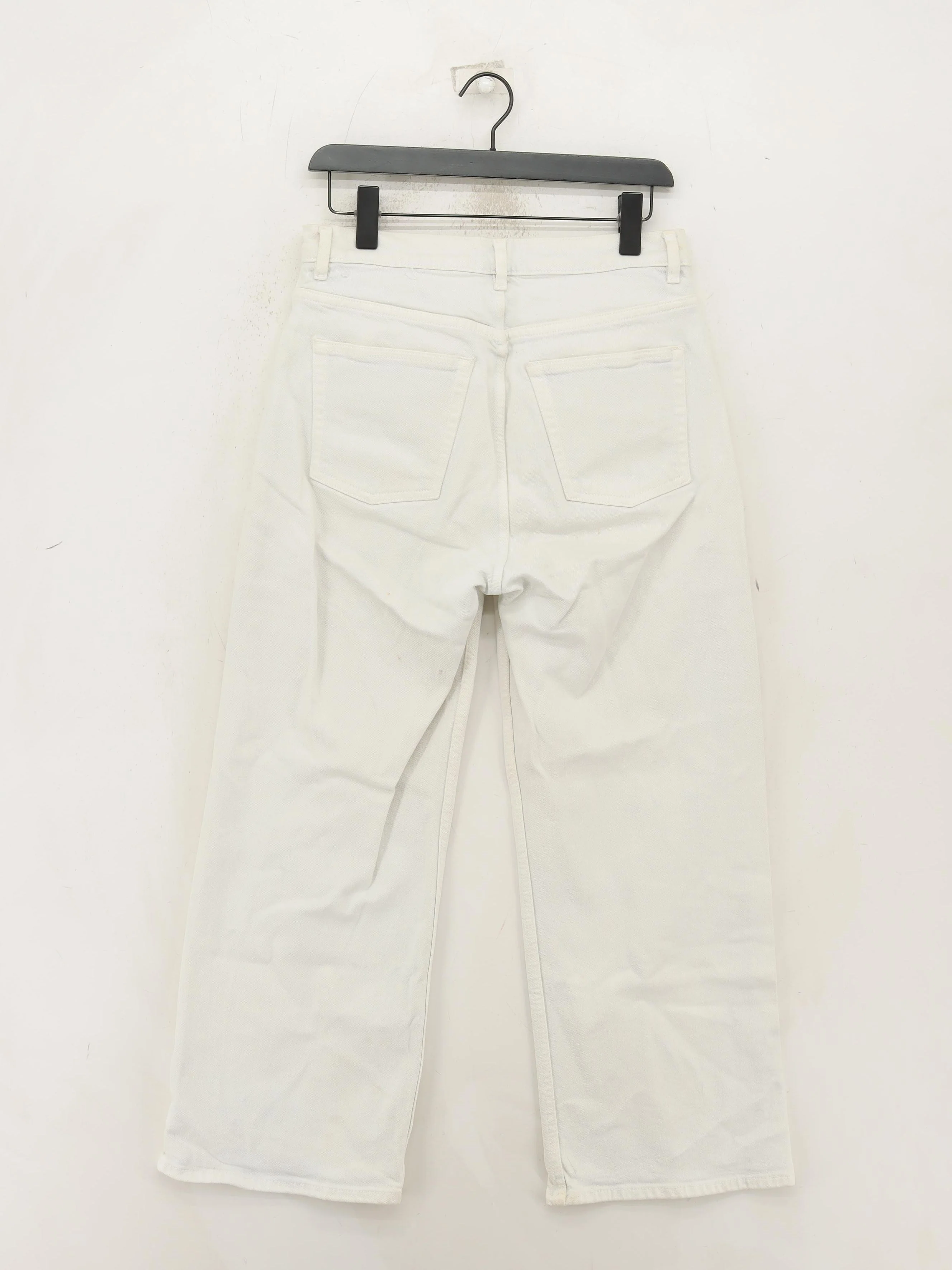 & Other Stories Women's Jeans W 31 in Cream Cotton with Elastane Straight - Image 2