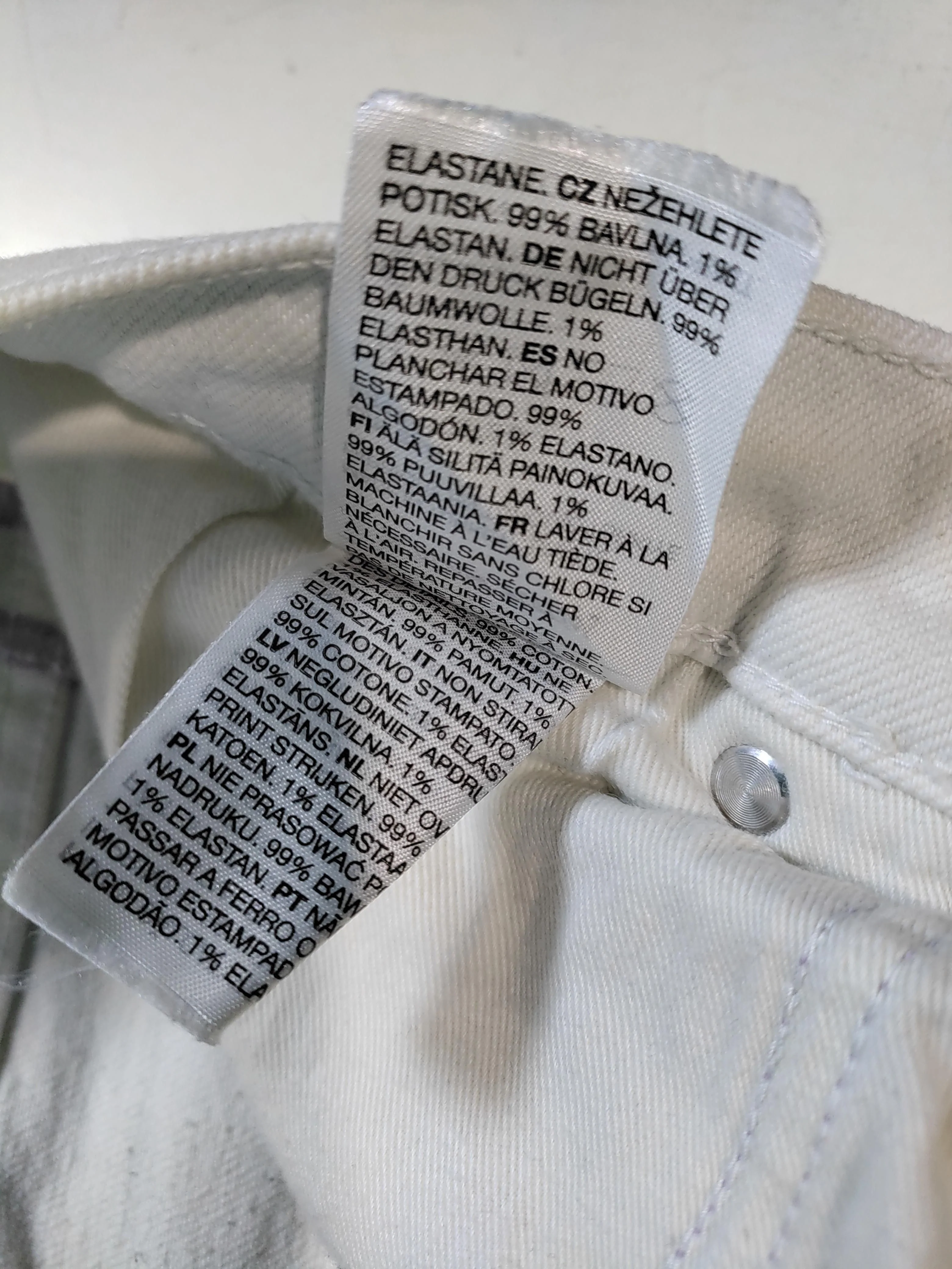 & Other Stories Women's Jeans W 31 in Cream Cotton with Elastane Straight - Image 7