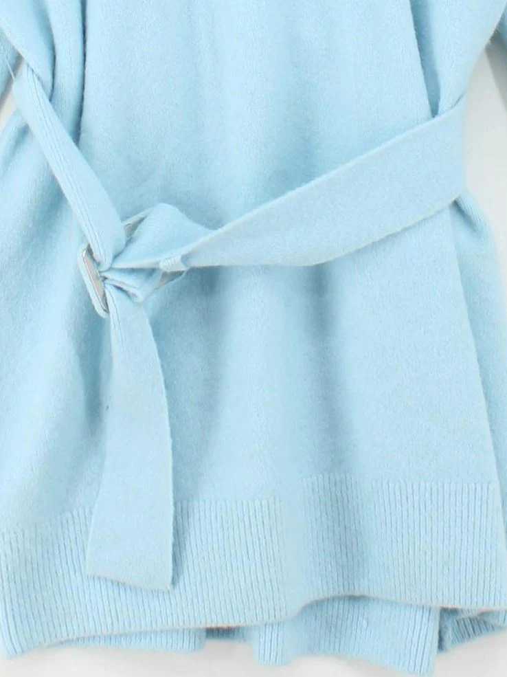 & Other Stories Women's Jumper L Blue Acrylic - Image 4