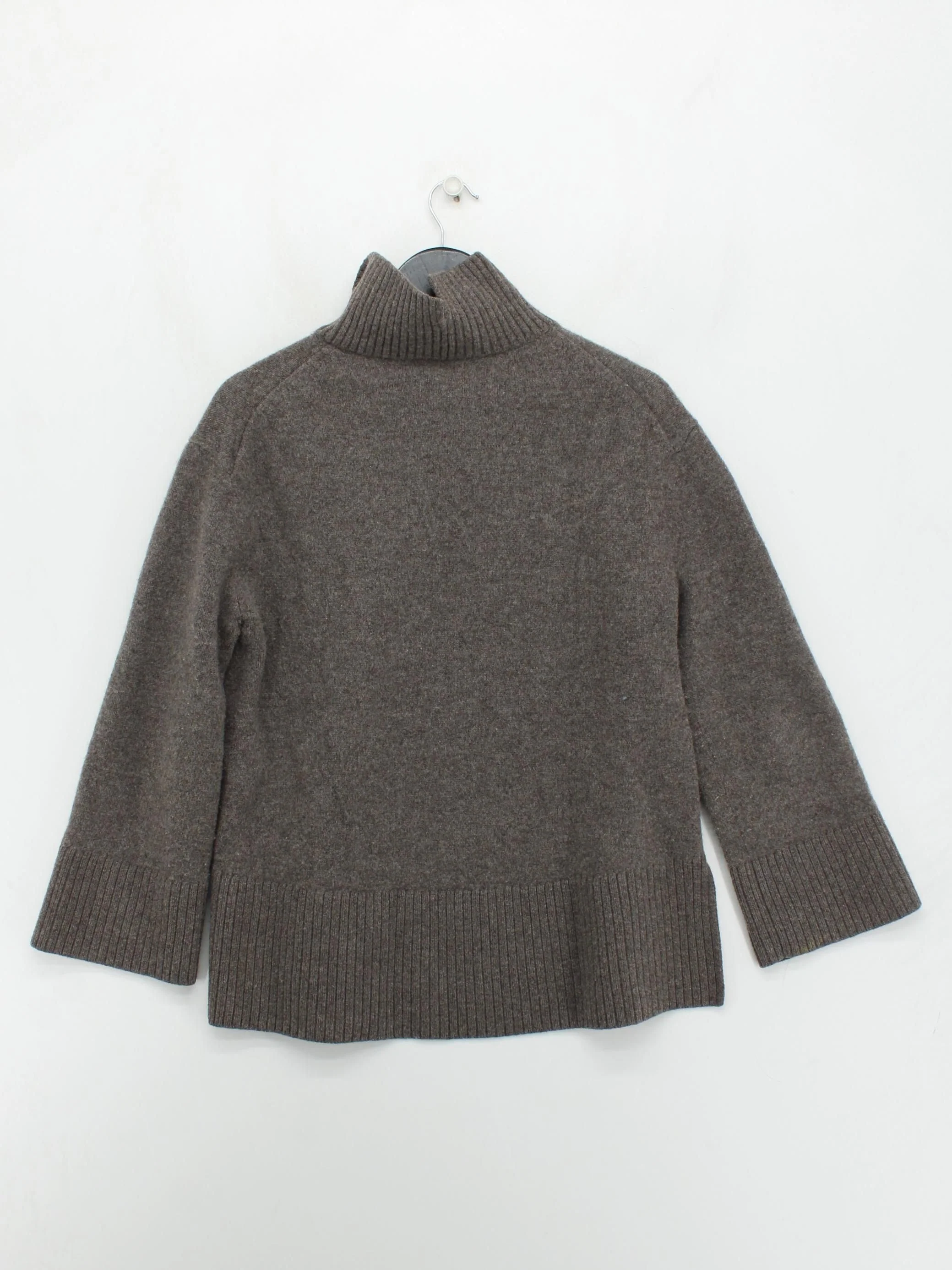 & Other Stories Women's Jumper L Brown 100% Wool High Neck Pullover - Image 2