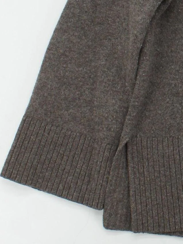 & Other Stories Women's Jumper L Brown 100% Wool High Neck Pullover - Image 4