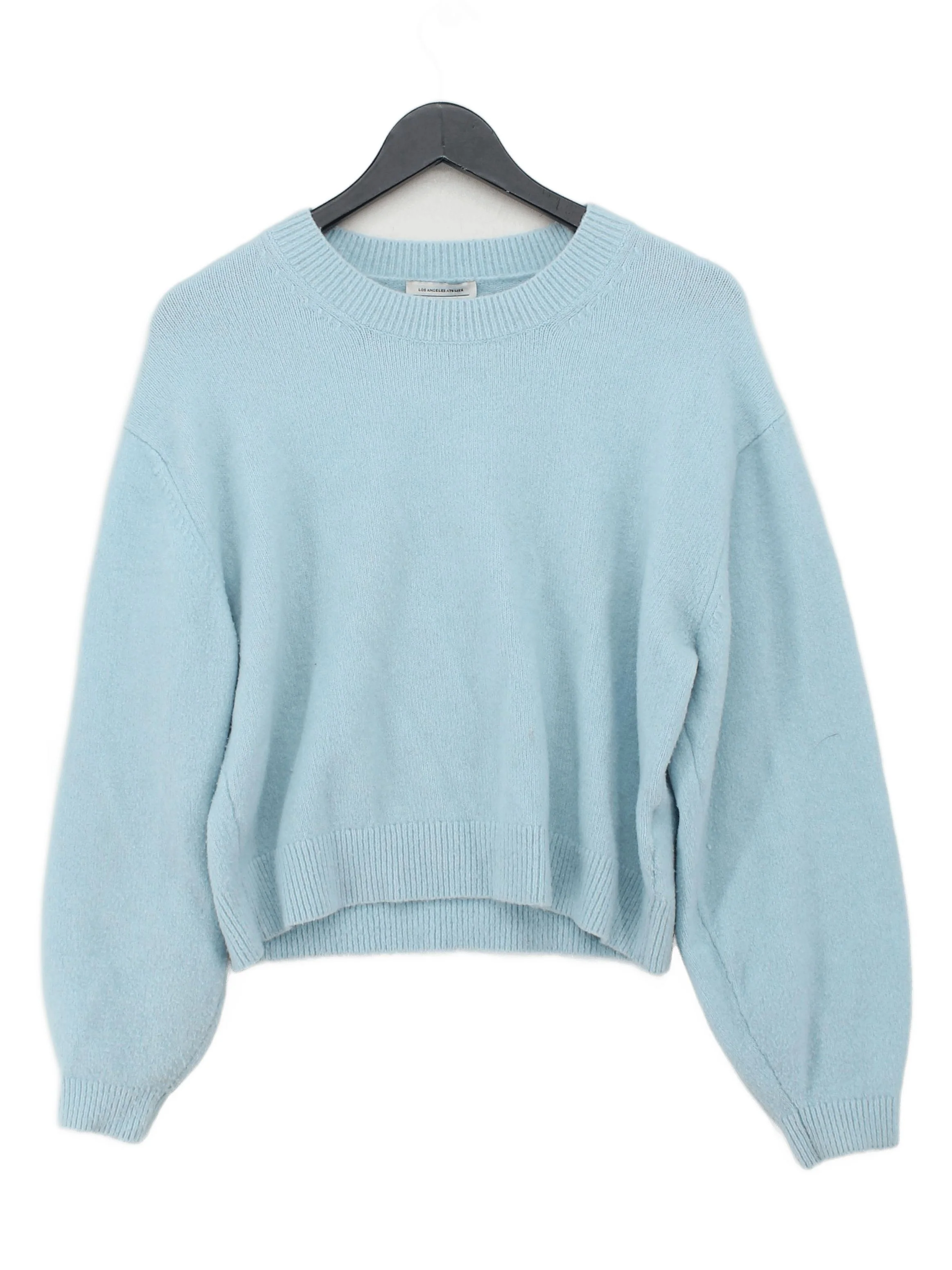 & Other Stories Women's Jumper M Blue 100% Other Crew Neck Pullover