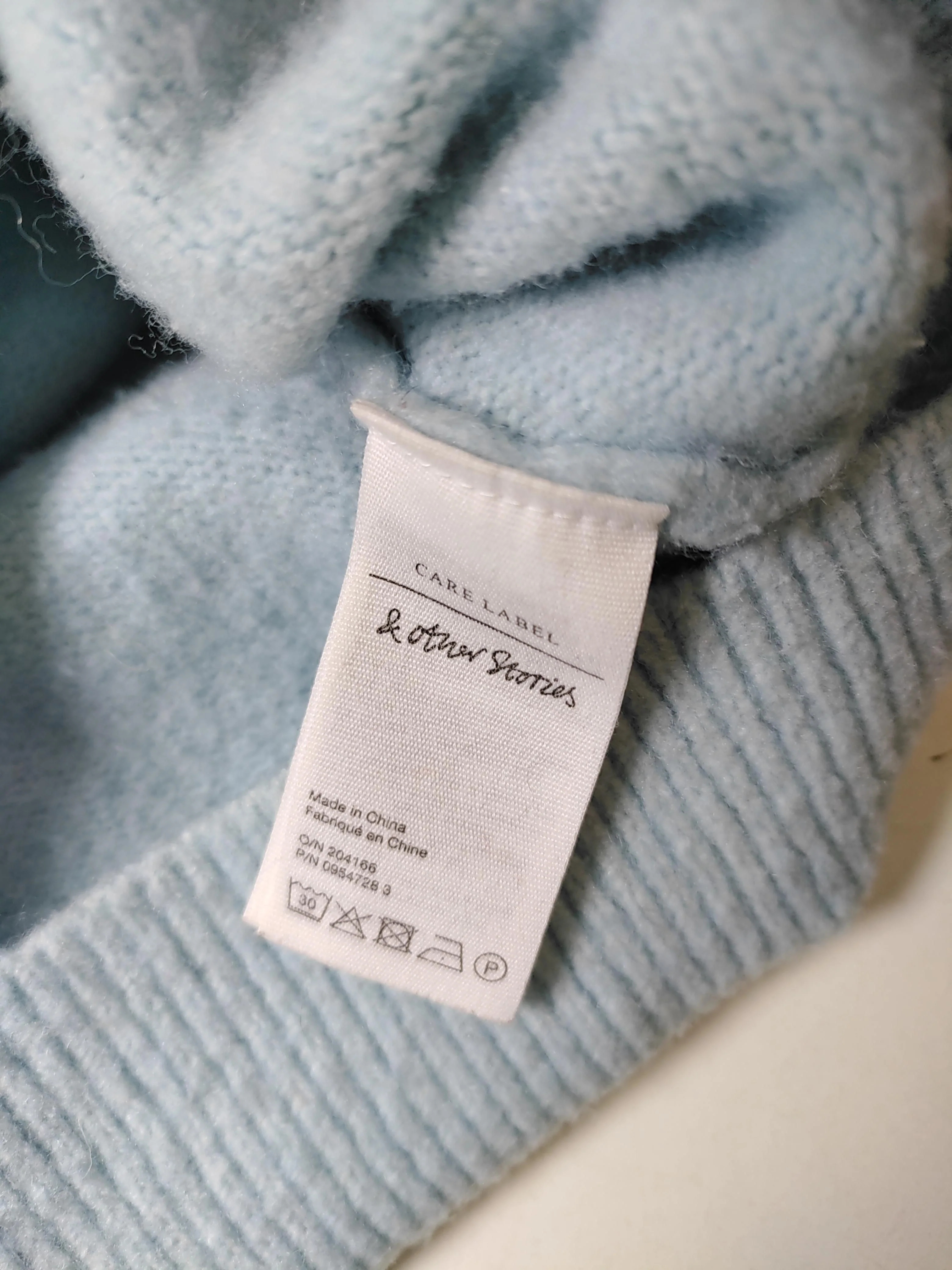 & Other Stories Women's Jumper M Blue 100% Other Crew Neck Pullover - Image 8