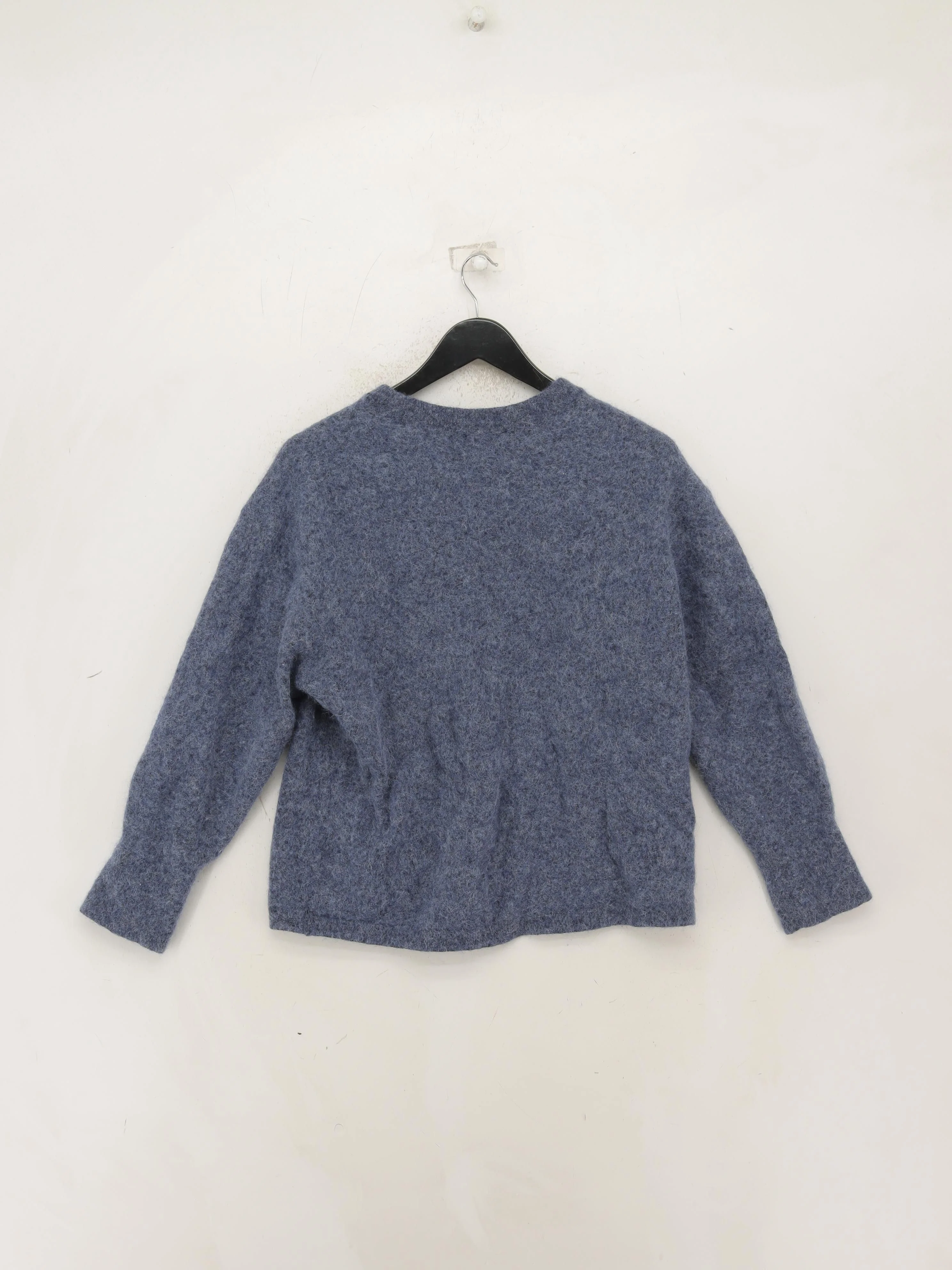 & Other Stories Women's Jumper M Blue Wool with Polyamide, Elastane Pullover - Image 2