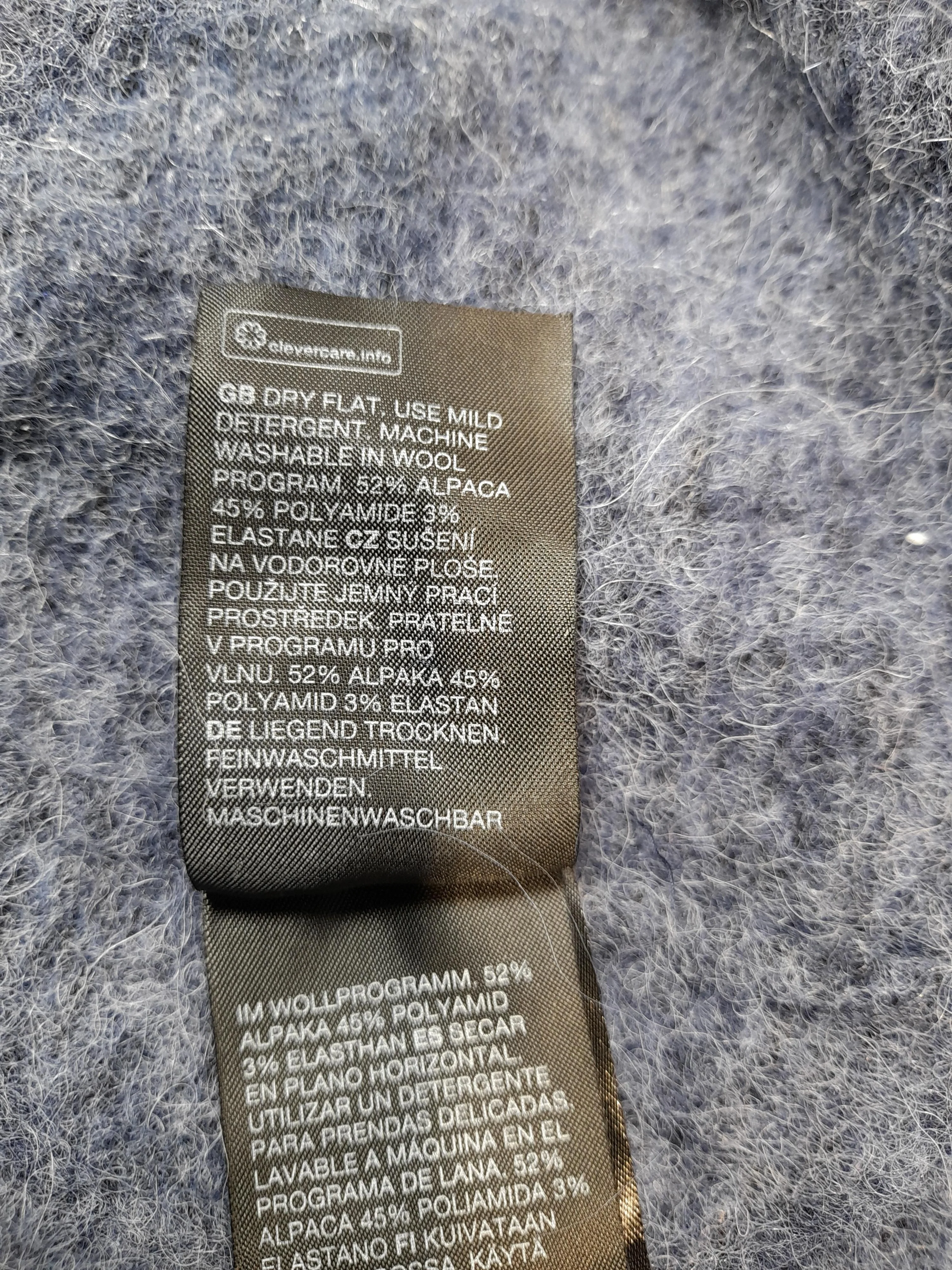 & Other Stories Women's Jumper M Blue Wool with Polyamide, Elastane Pullover - Image 6
