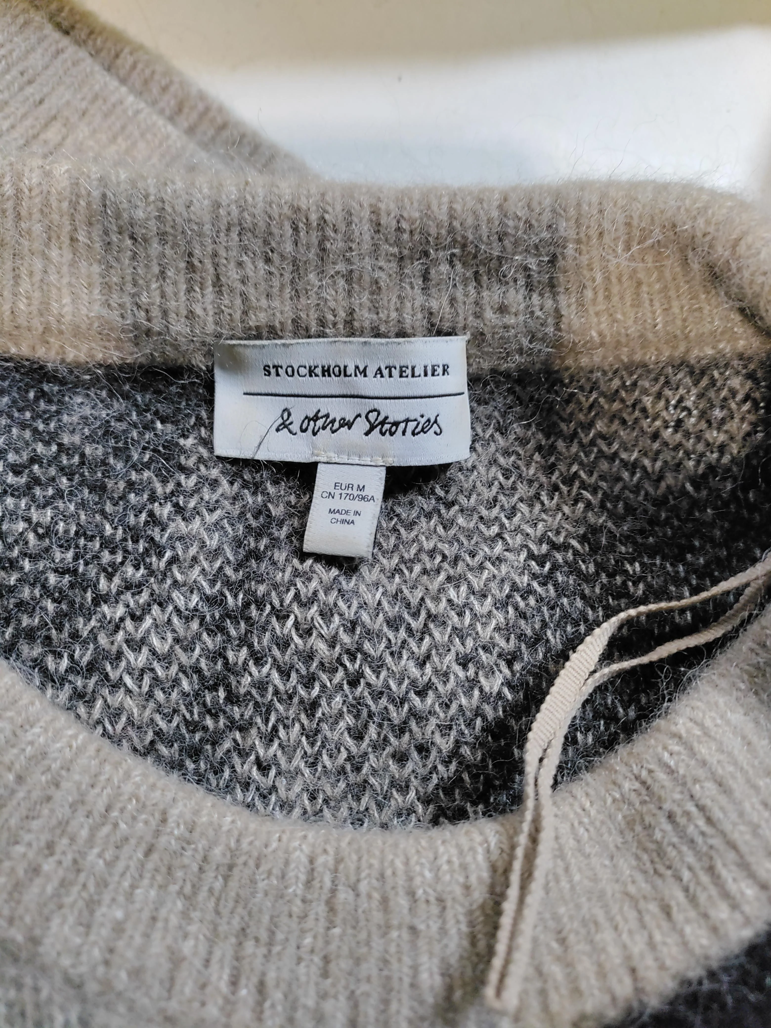 & Other Stories Women's Jumper M Brown Polyamide with Wool, Cashmere Pullover - Image 5