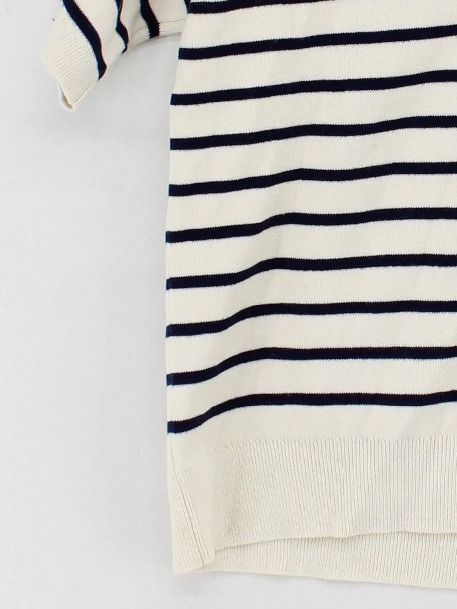 & Other Stories Women's Jumper M Cream Cotton with Polyamide, Elastane Pullover - Image 4