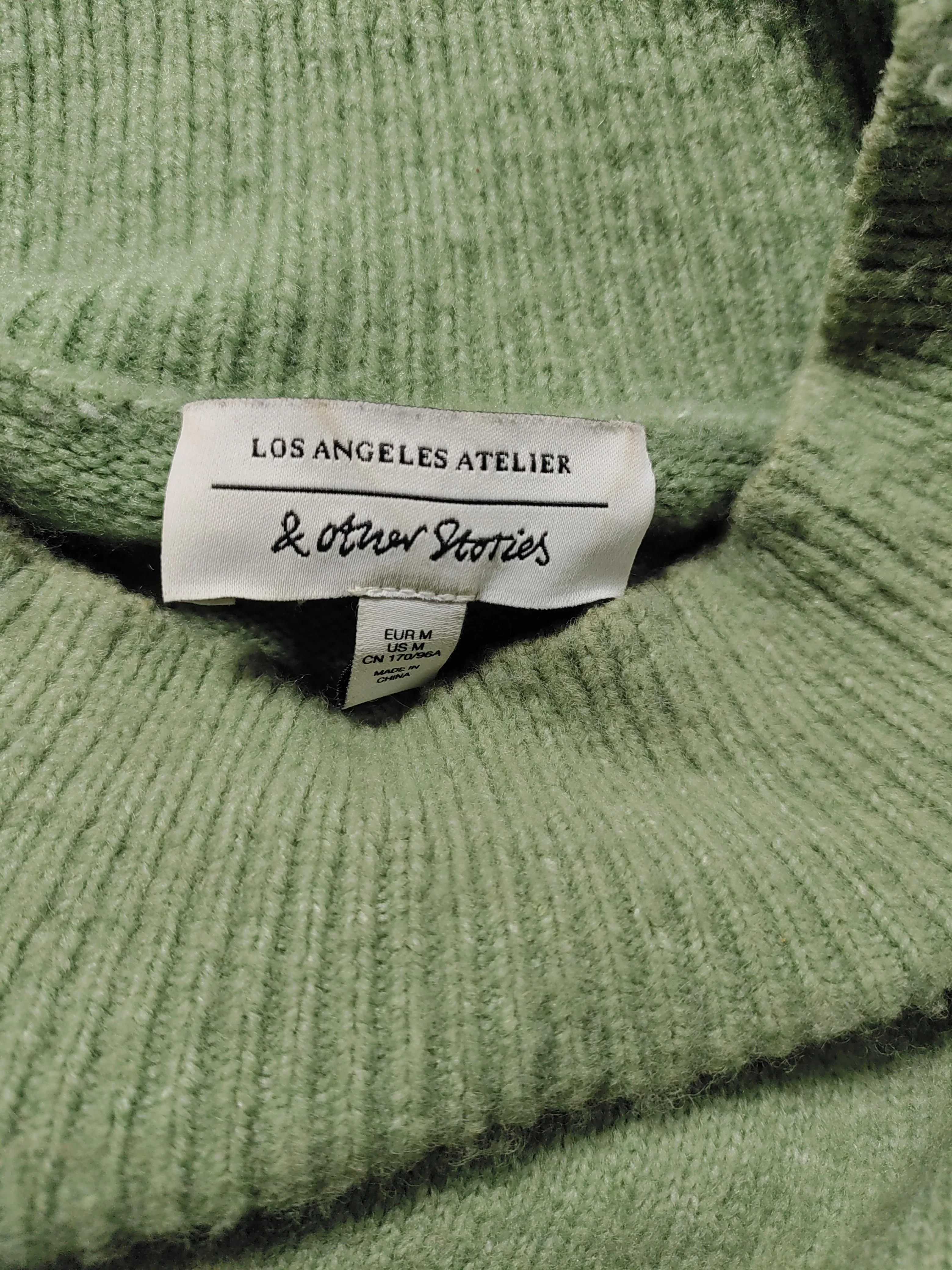 & Other Stories Women's Jumper M Green Acrylic - Image 7