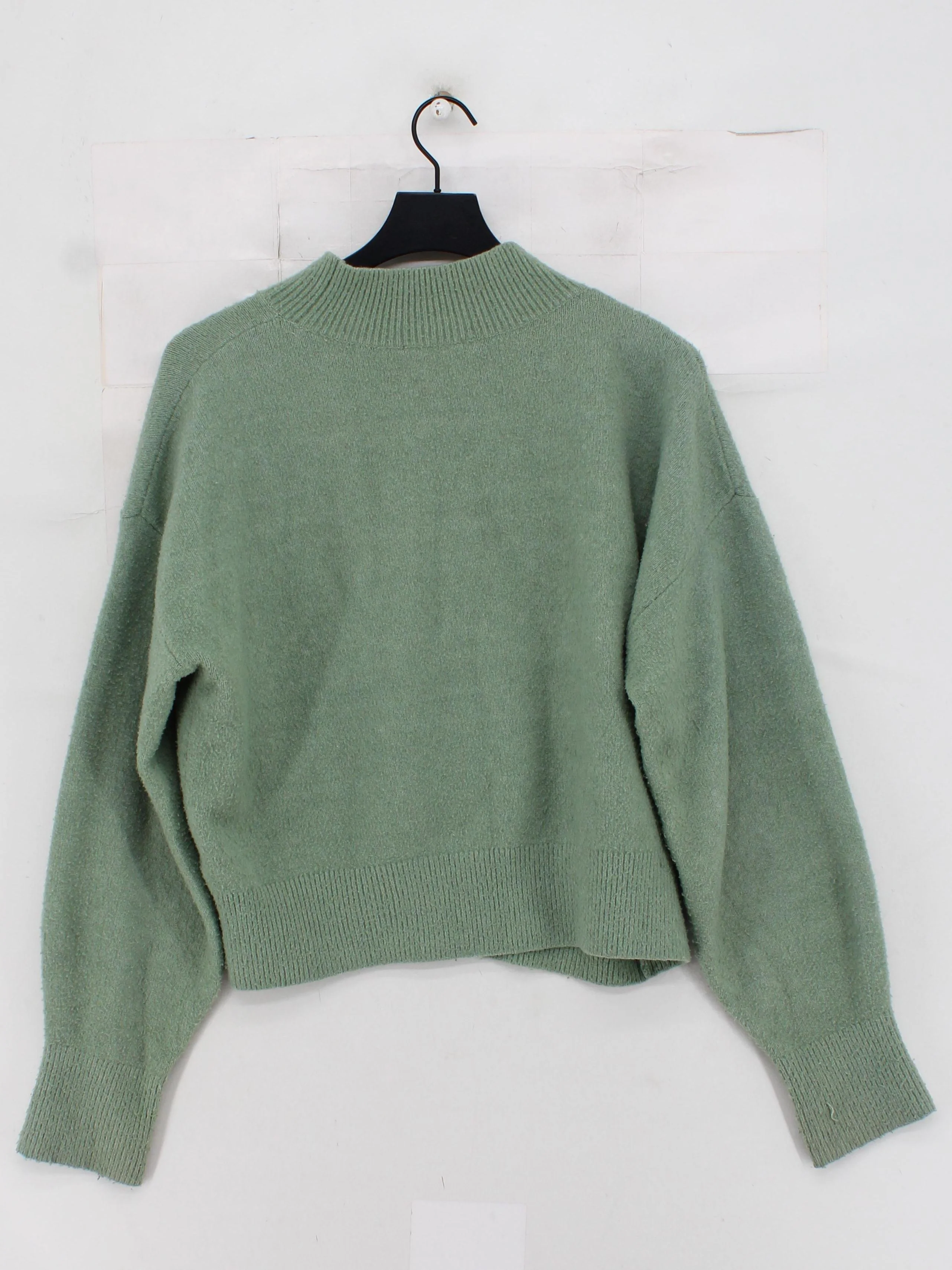 & Other Stories Women's Jumper M Green Polyester with Acrylic, Elastane Pullover - Image 2