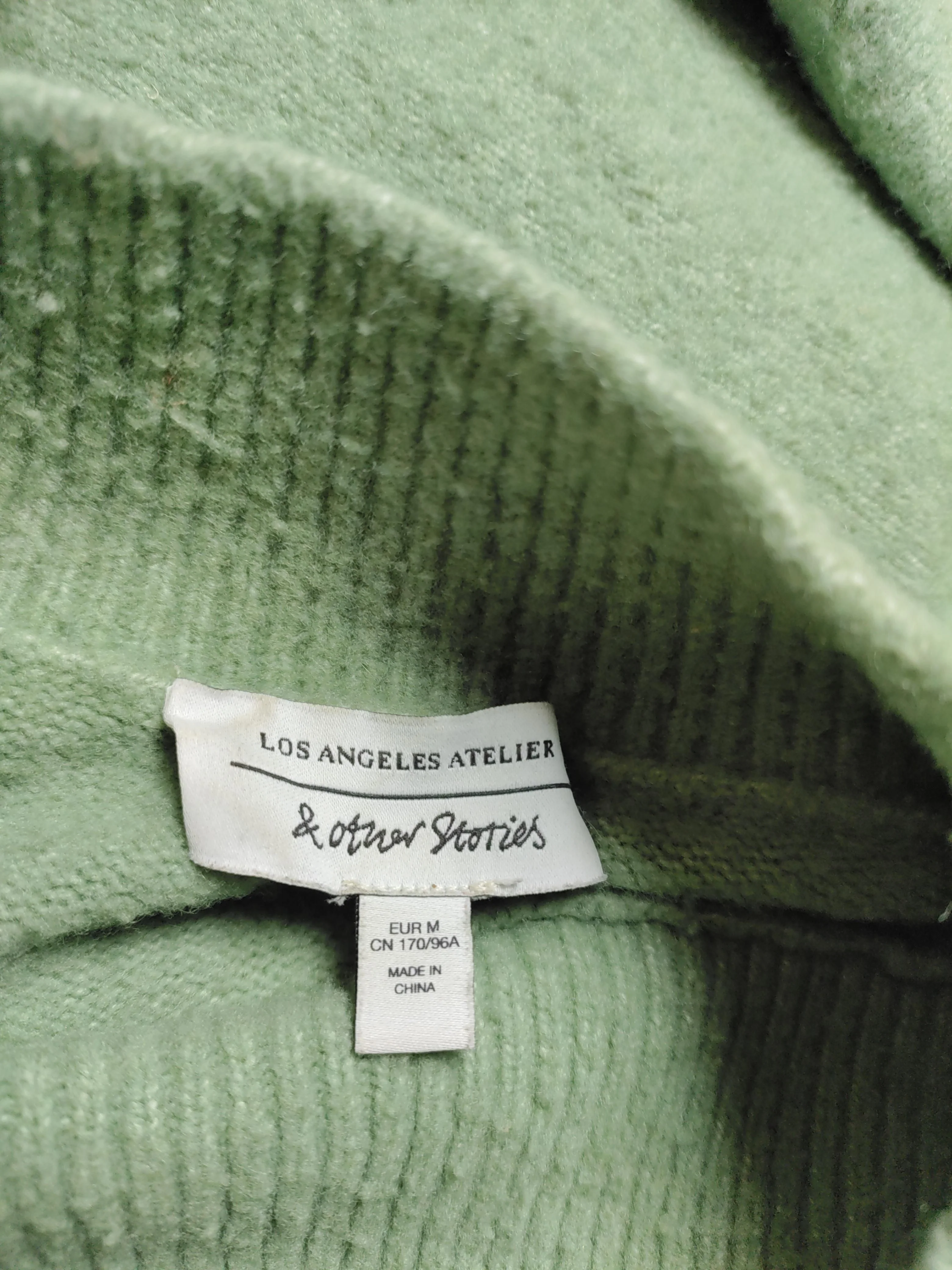 & Other Stories Women's Jumper M Green Polyester with Acrylic, Elastane Pullover - Image 5
