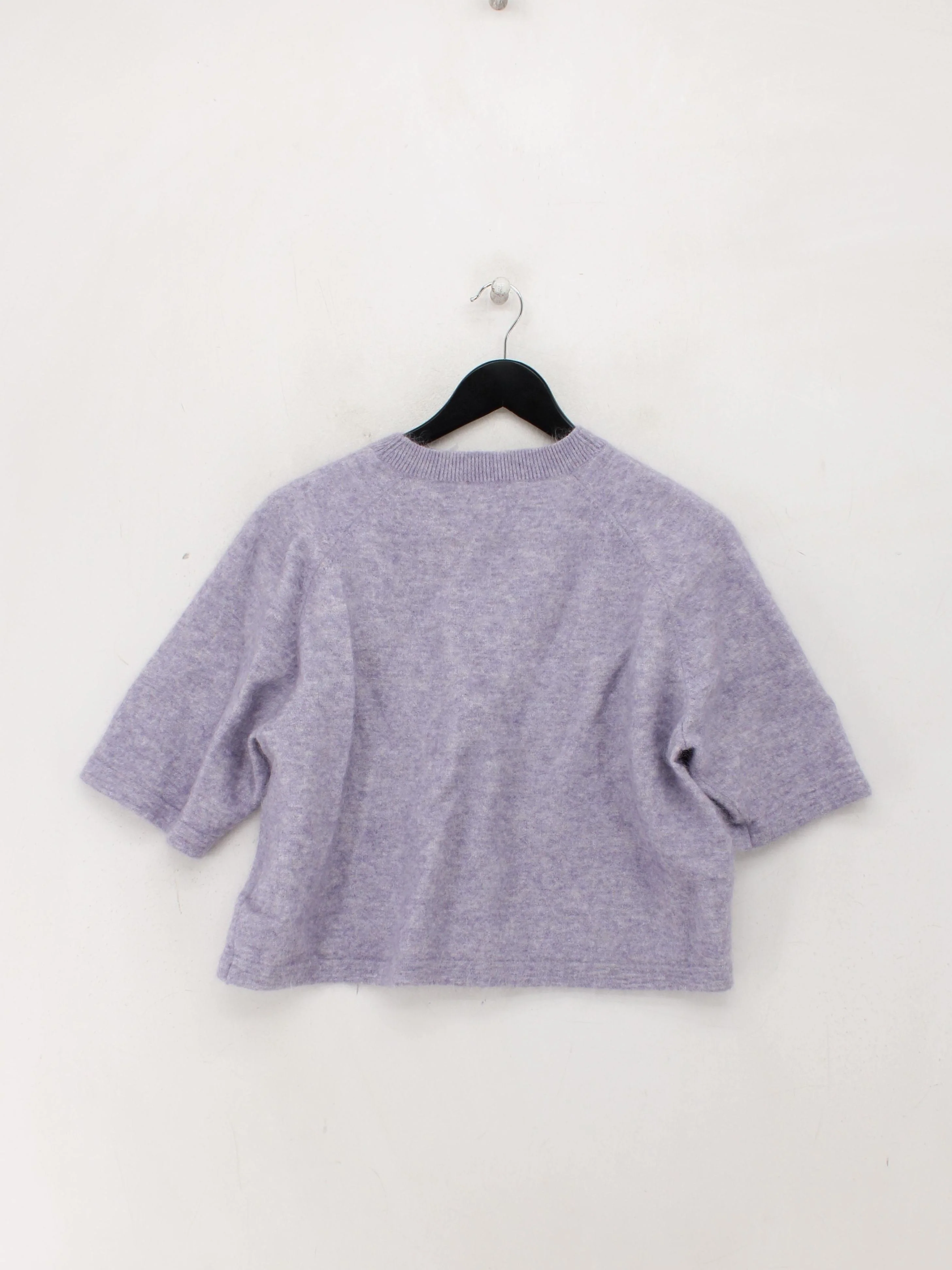 & Other Stories Women's Jumper M Purple Wool with Polyamide, Elastane Pullover - Image 2