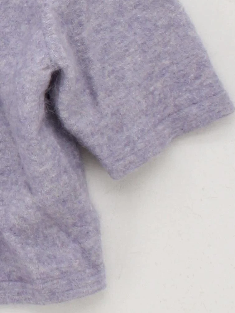 & Other Stories Women's Jumper M Purple Wool with Polyamide, Elastane Pullover - Image 4