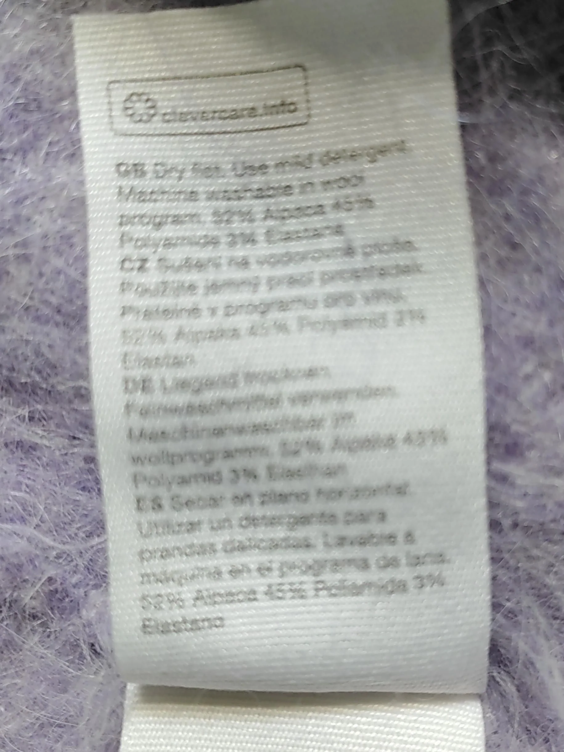 & Other Stories Women's Jumper M Purple Wool with Polyamide, Elastane Pullover - Image 6